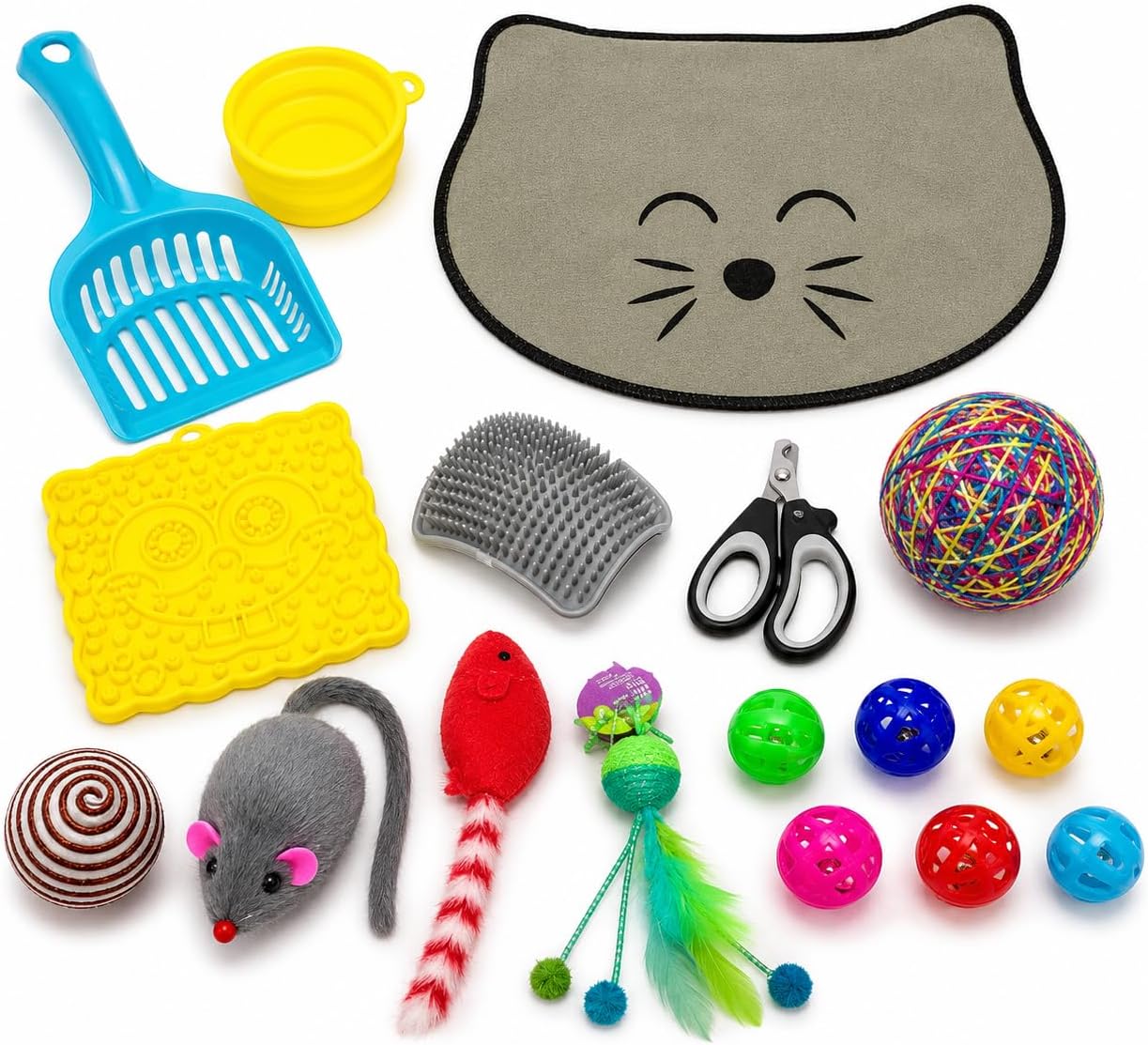 Kit de iniciación felino de 10 piezas para nuevos dueños de mascota...