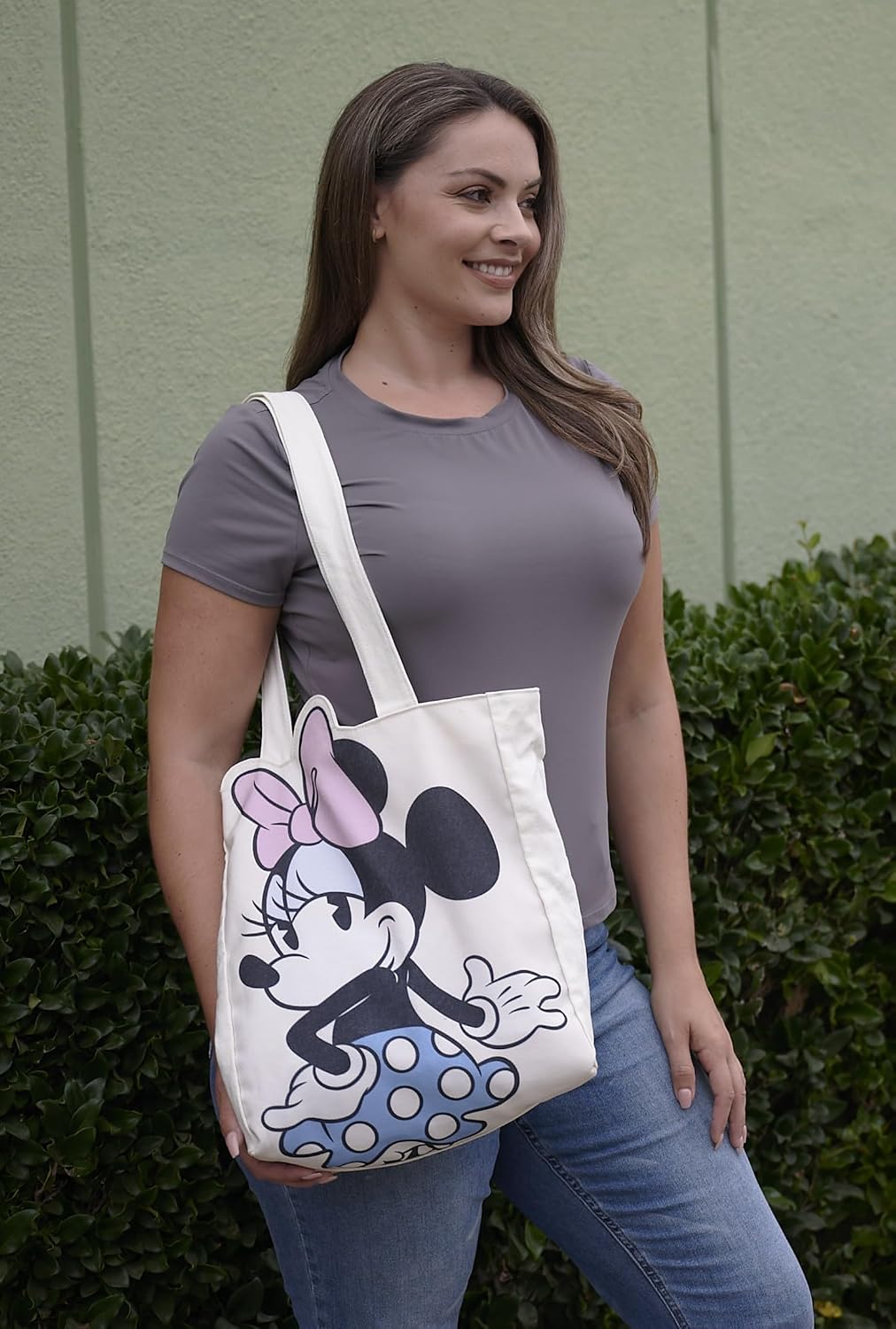Disney Tote Pooh Eeyore Mickey Minnie Stitch Bolsa de lona