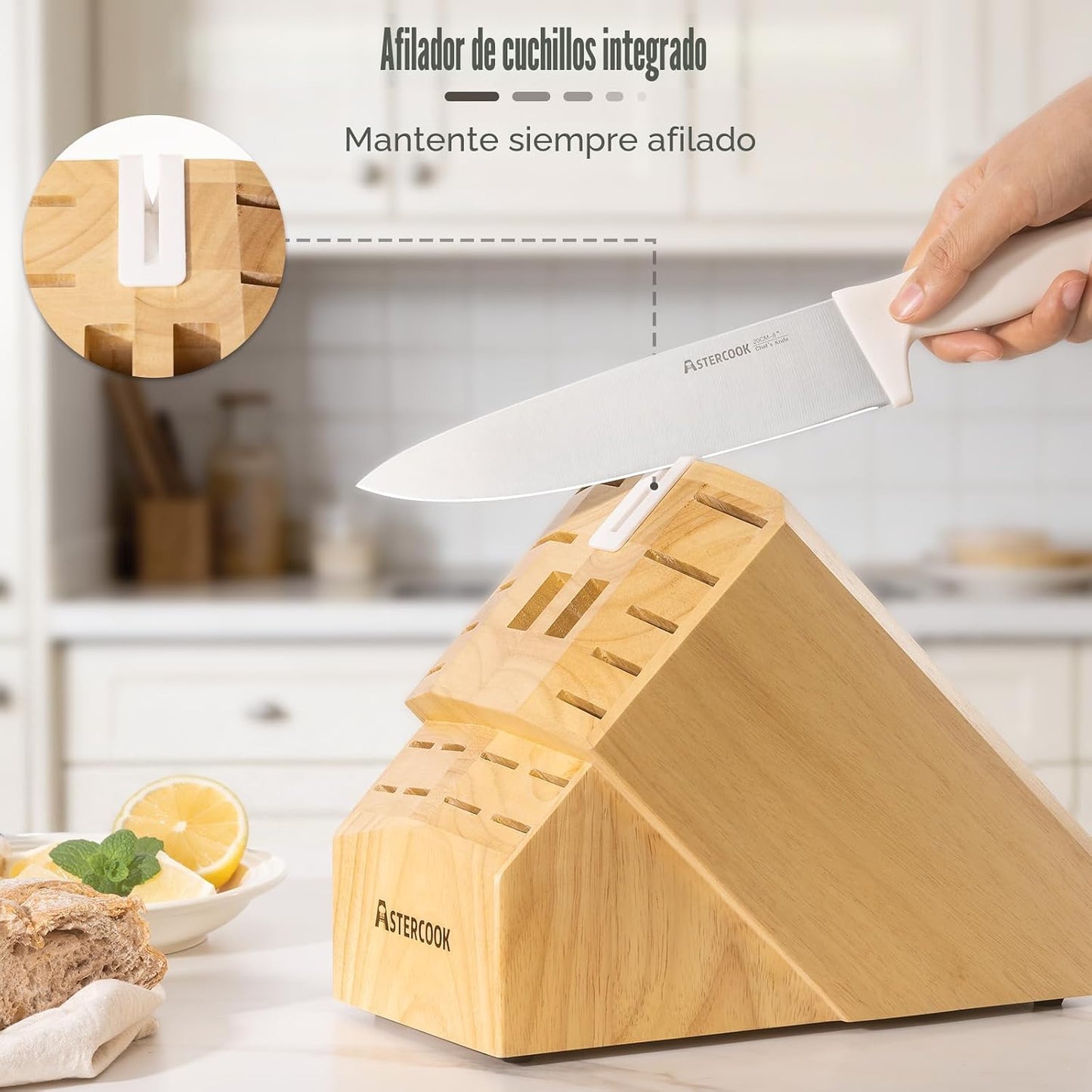Juego de Cuchillos, Astercook Juego de Cuchillos de Cocina de 22 Pi...