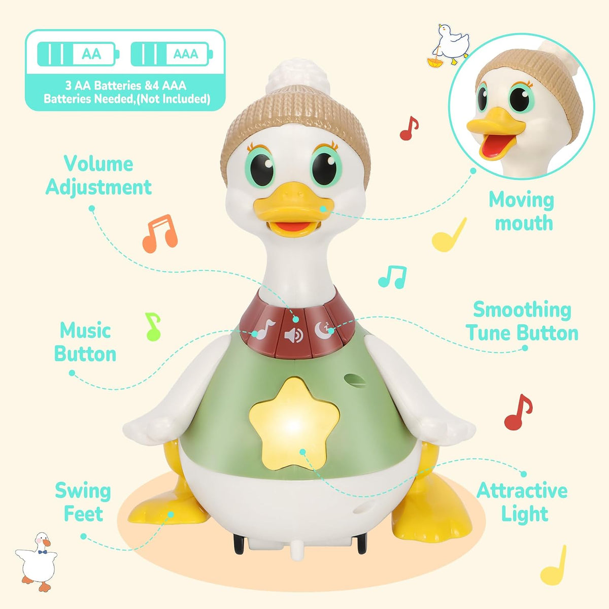 Hestiasko Juguetes para bebés de 6, 8, 10, 12 meses, juego de pato...