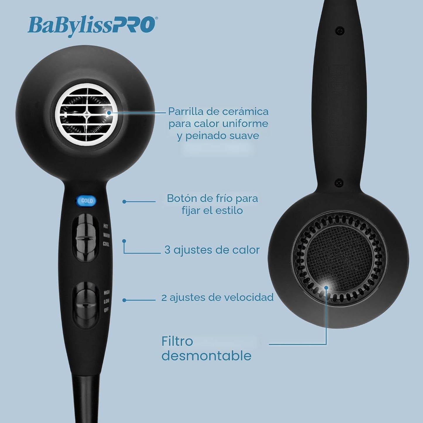 BaBylissPRO Ceramix Xtreme Secadora de Pelo