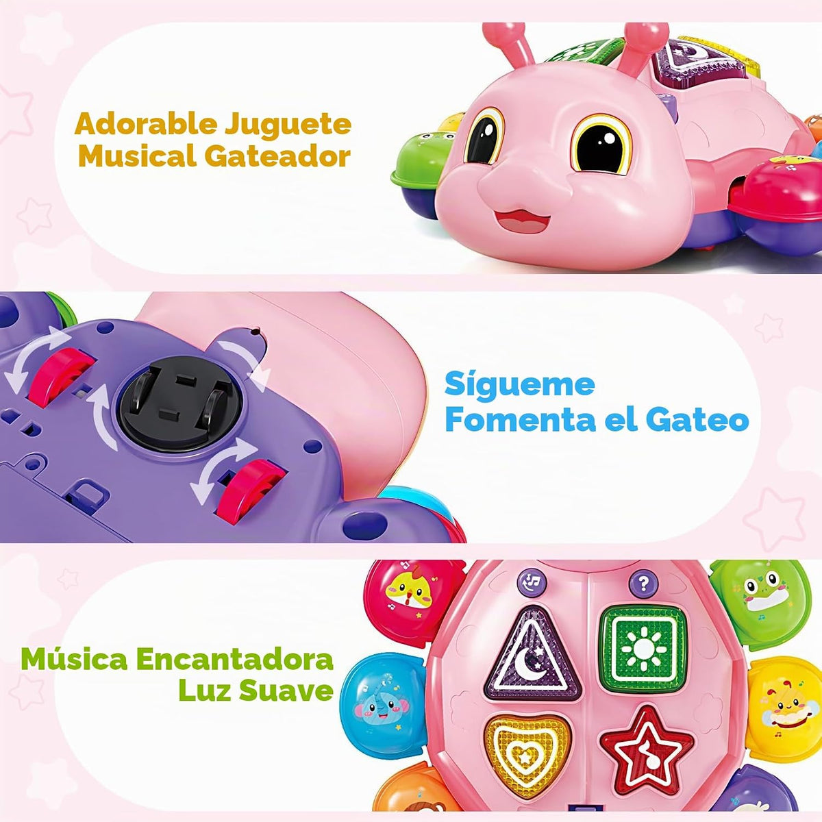 Juguetes para gatear bebés de 6 a 12 meses, juguetes musicales para...