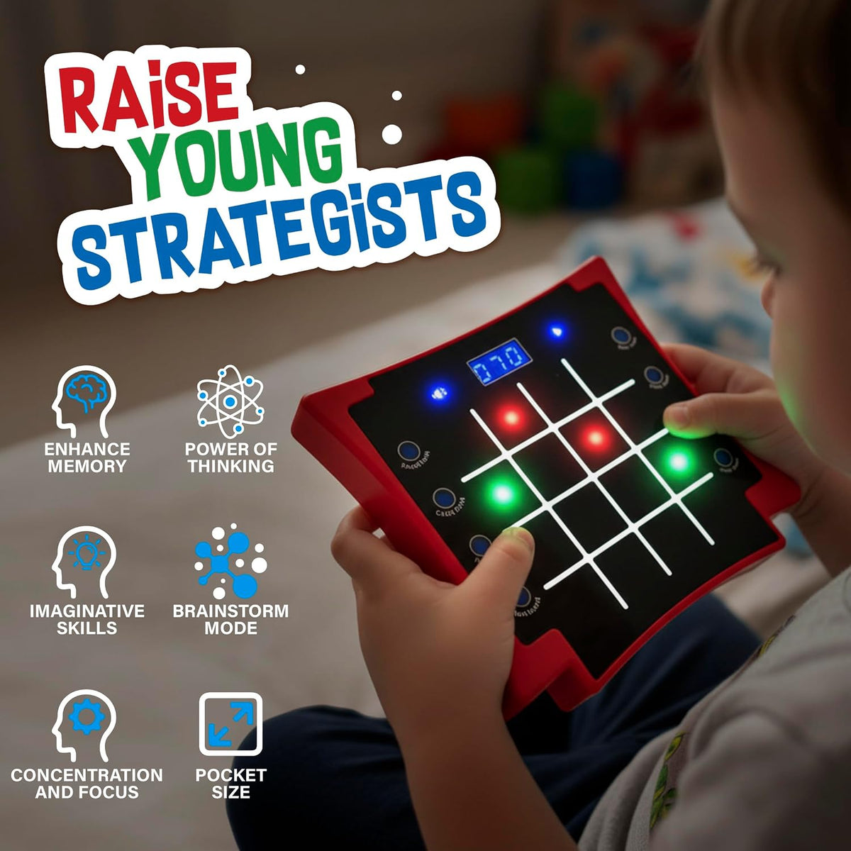 Almohadilla de actividad electrónica iluminada para niños de 6 a 12...
