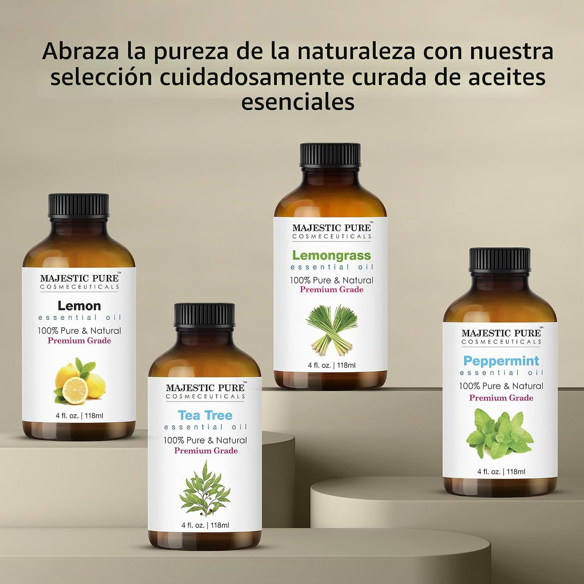 Aceite esencial Majestic Pure con cuentagotas de vidrio - 100% puro...