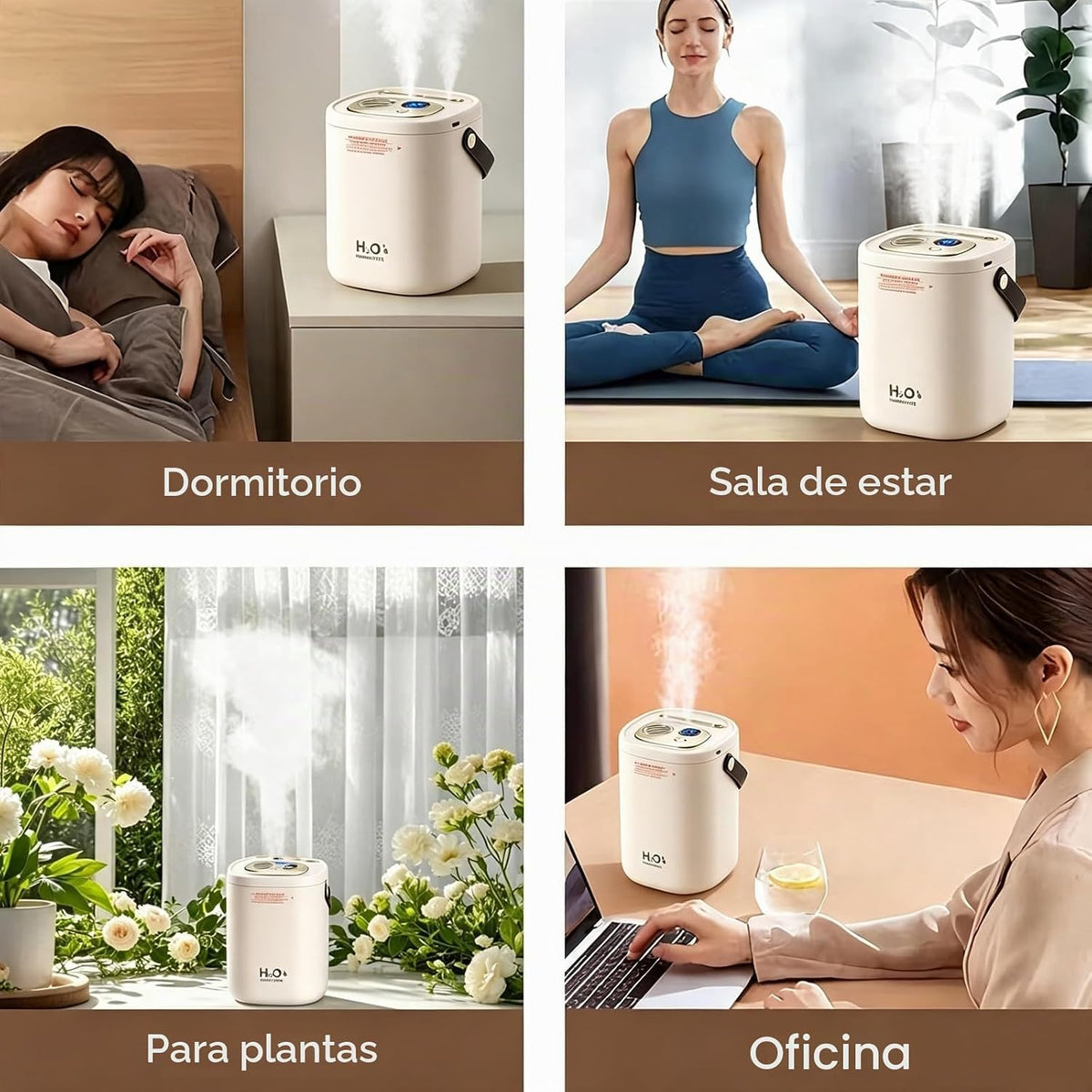 Humidificador portátil para dormitorio, humidificador de niebla frí...