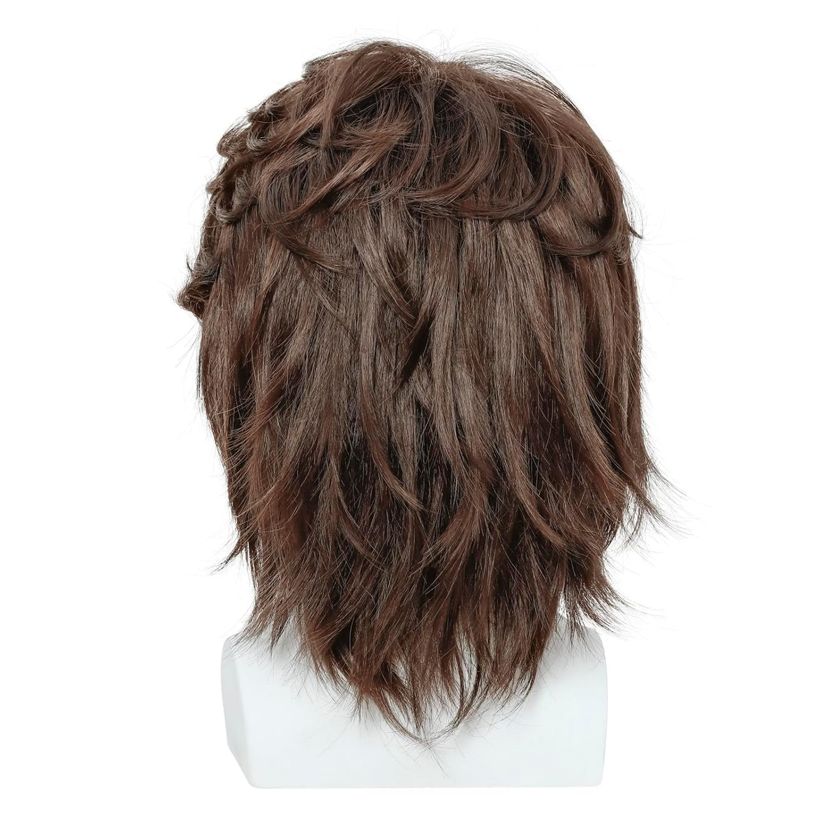 incohair Peluca de cabello sintético para hombre, de color marrón o...