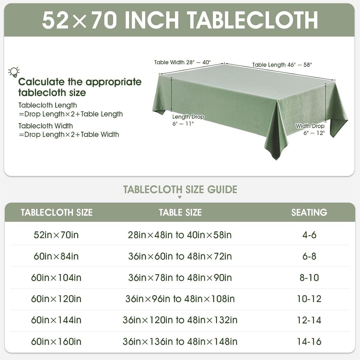 Veblandy Mantel rectangular de lino texturizado, impermeable y resi...