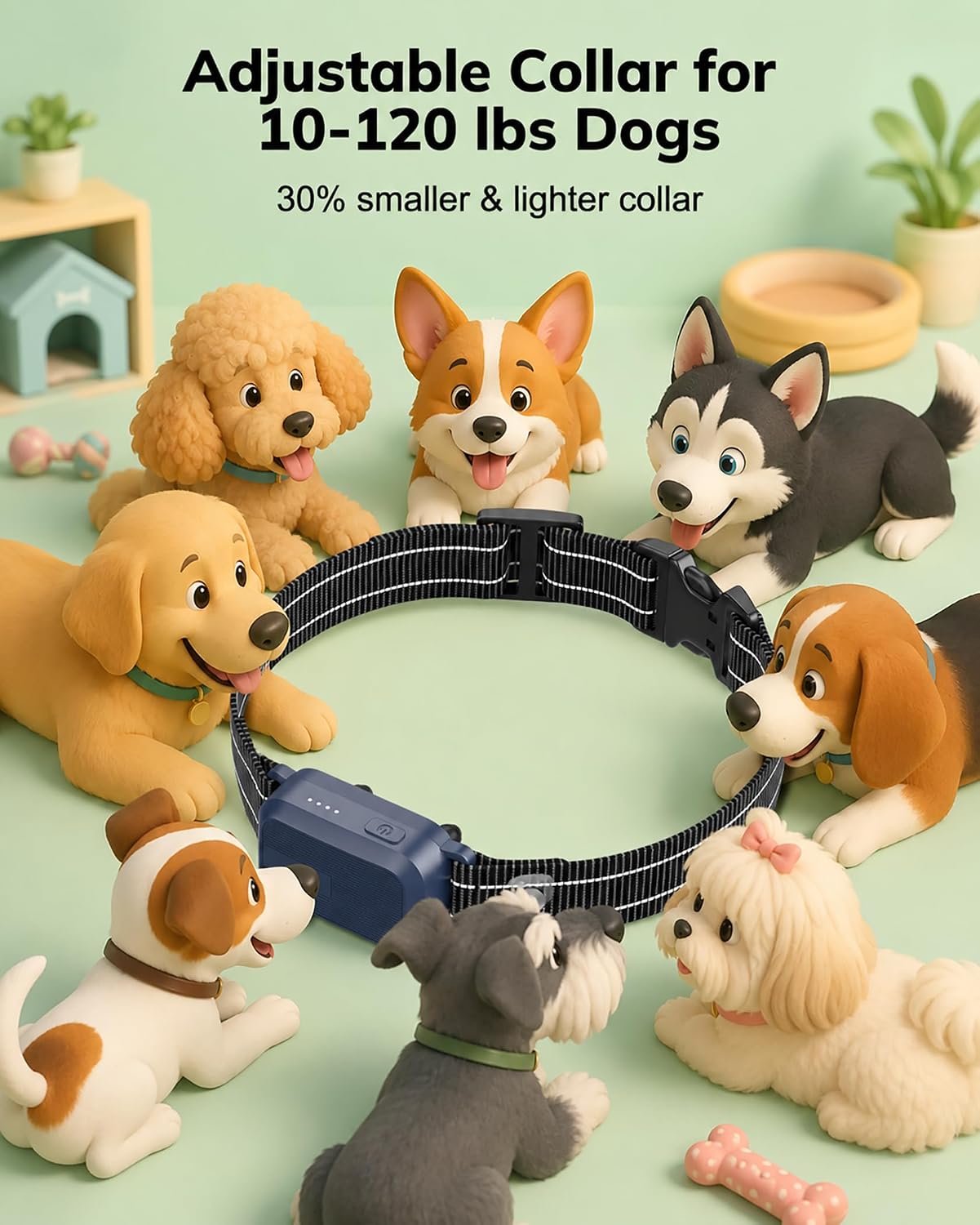 HapTop Collar de choque para perros \u2013 Collar de entrenamiento...