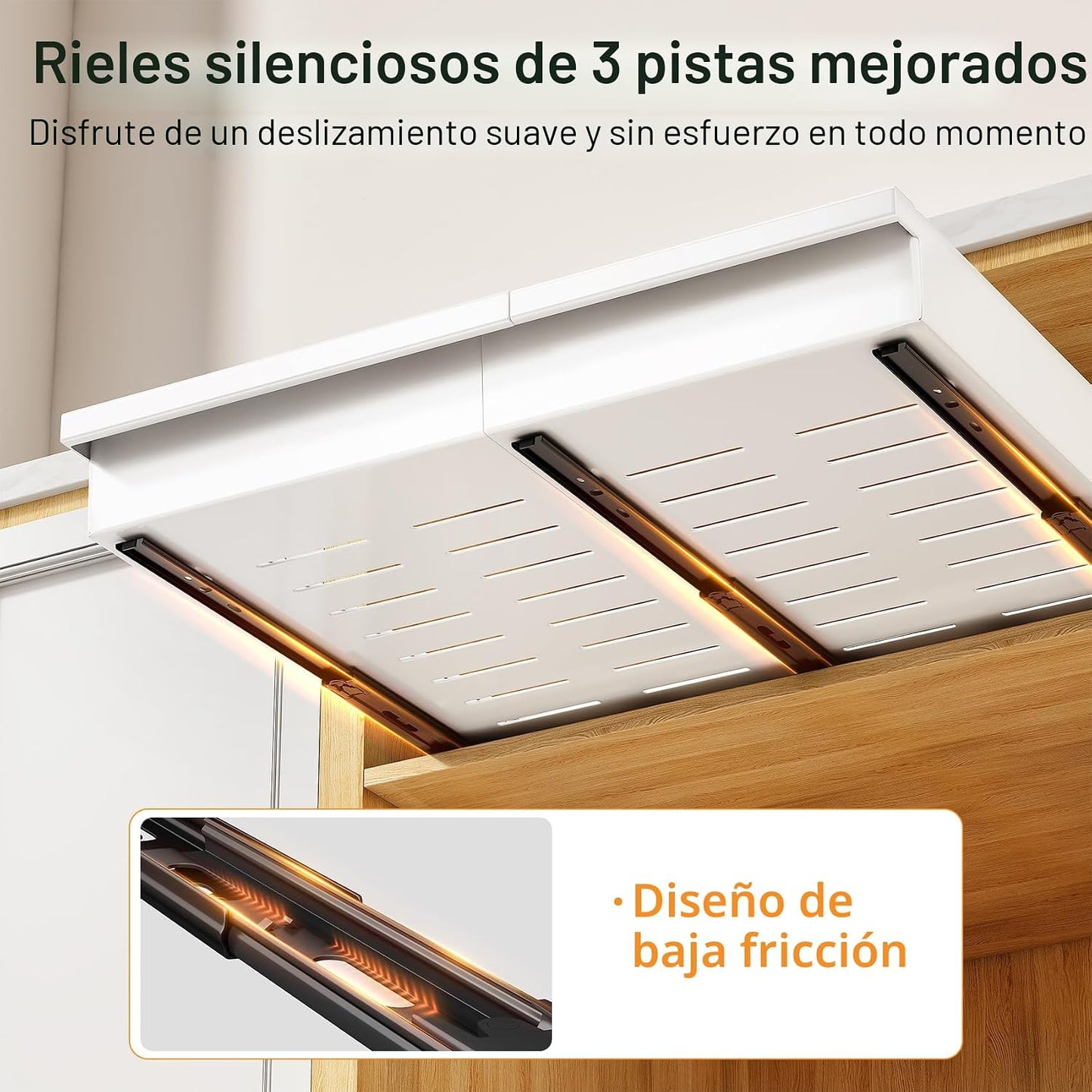 Organizador de gabinete extraíble, 1 paquete expandible (13.6"-...