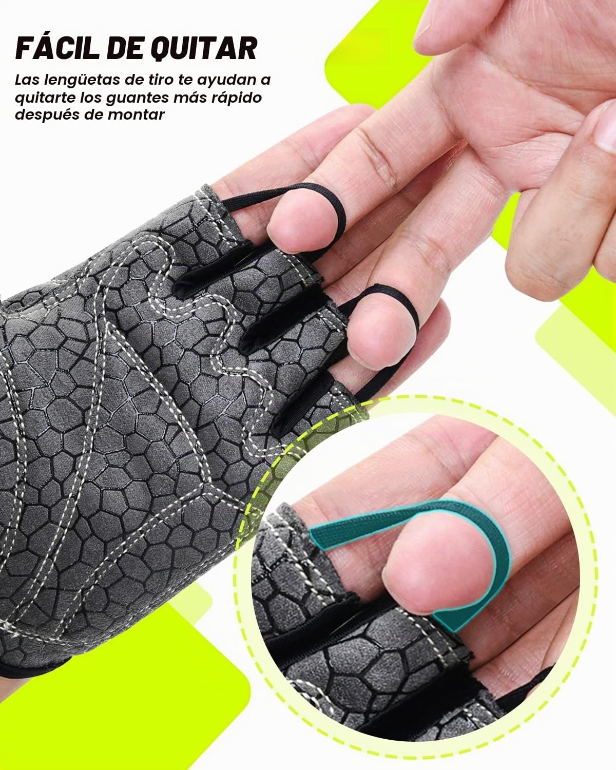 Tanluhu Guantes de Ciclismo - Guantes de Bicicleta de Montaña de Me...