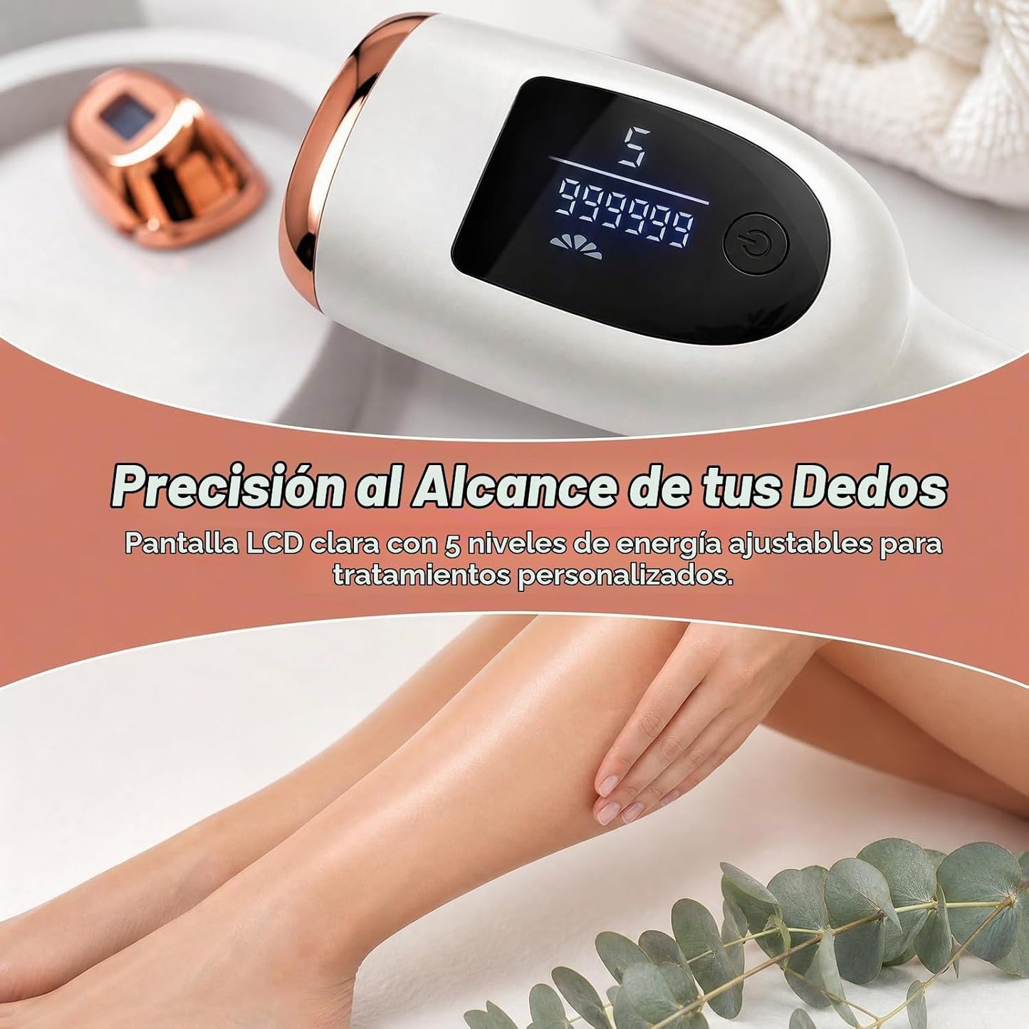 Dispositivo de depilación láser IPL, depilación en casa para mujere...