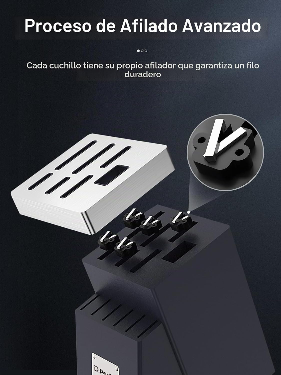 D.Perlla - Juego de cuchillos de cocina con tecnología avanzada de...