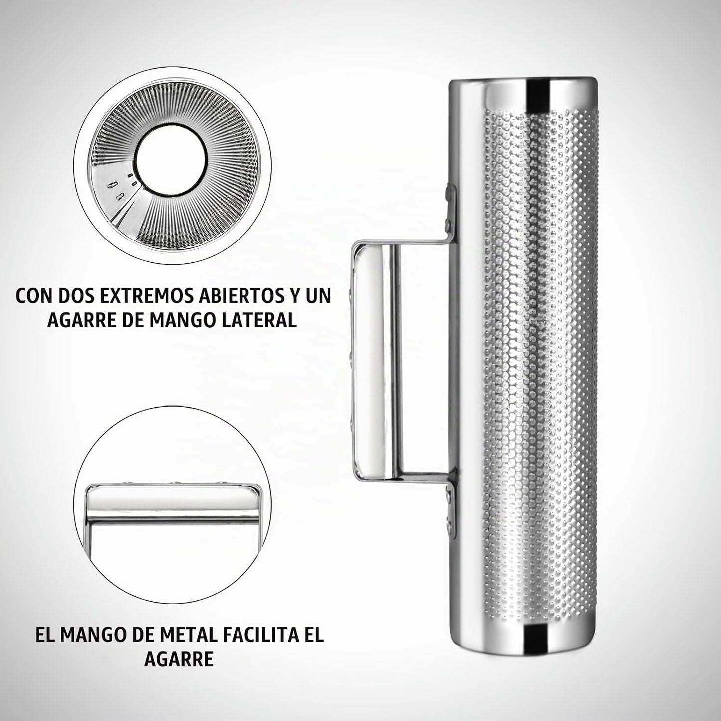 Soulmate Güiro de 10"x3" - Instrumento de Metal Güiro de Ac...