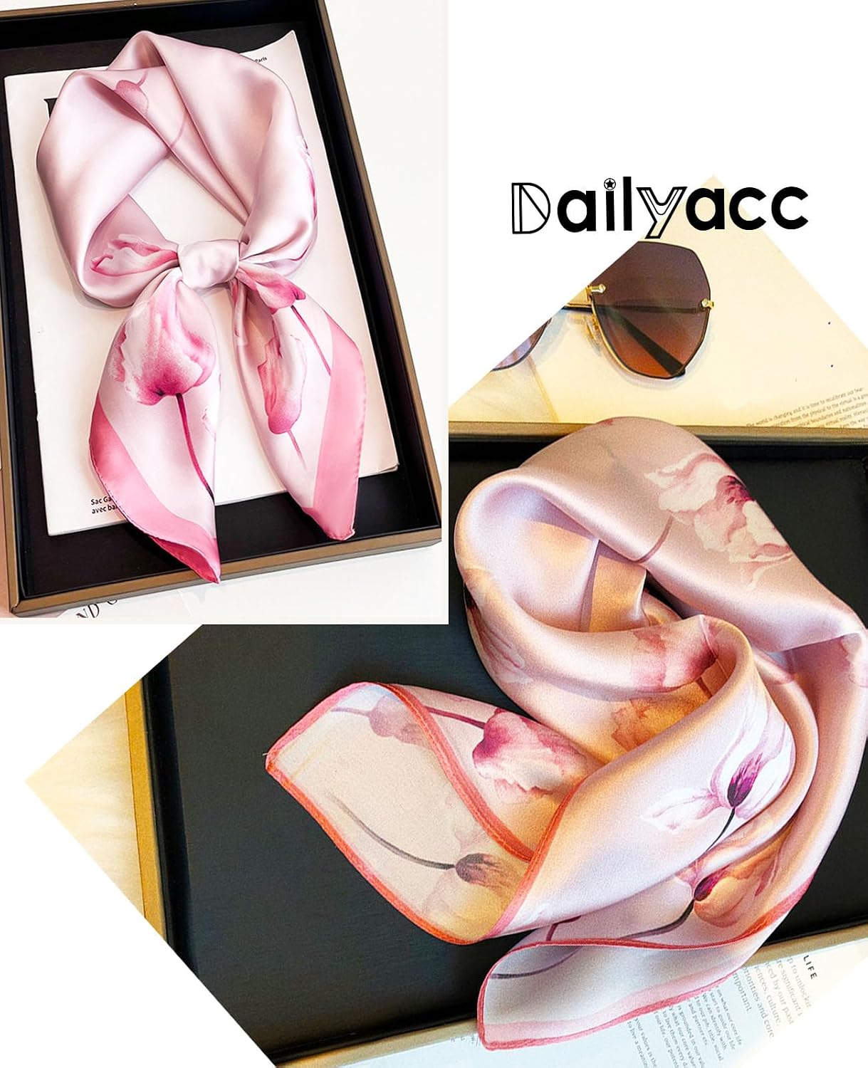 Dailyacc Bandanas de pelo para mujer Bufanda ligera de moda para el...