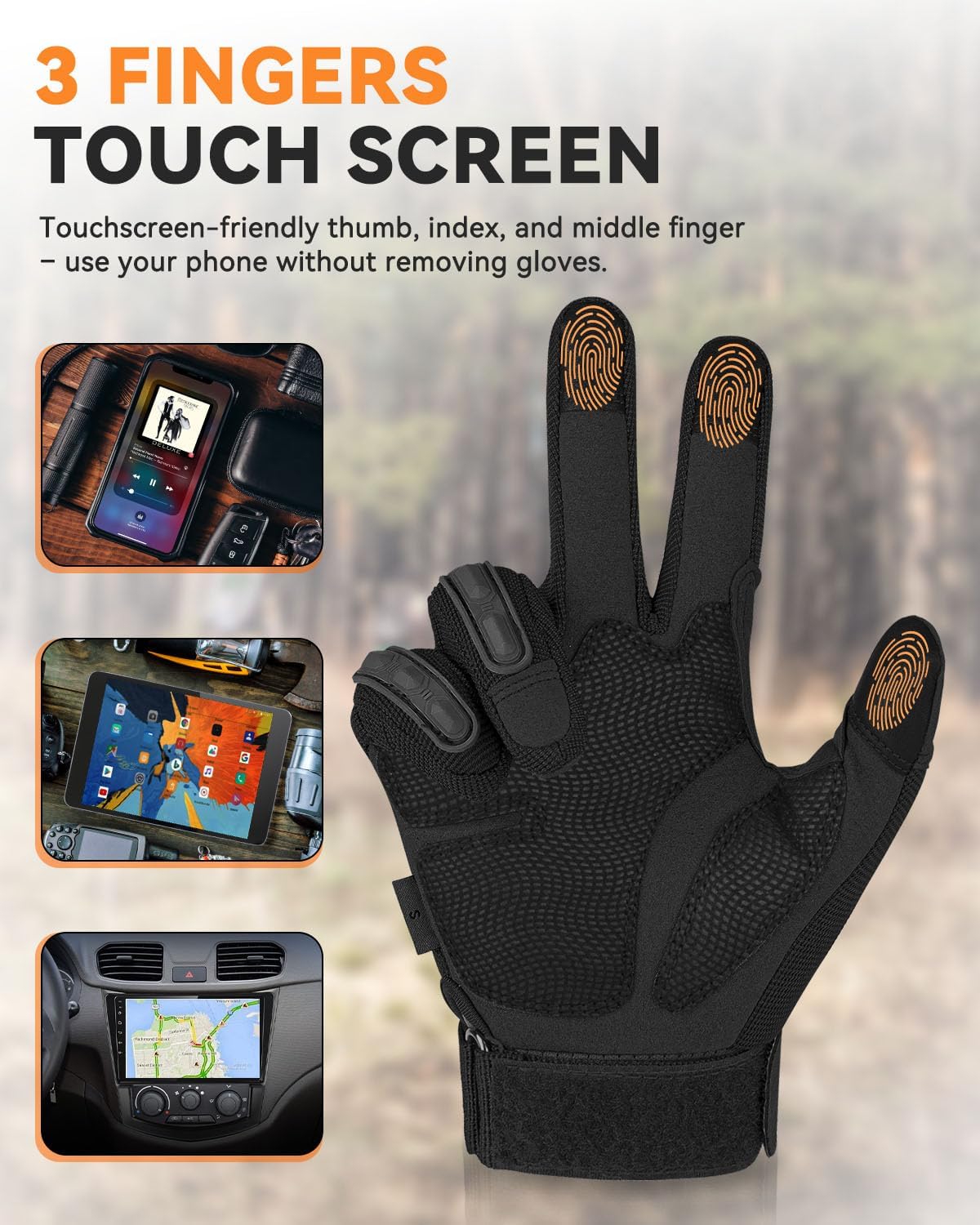 KUMGIM Guantes tácticos para hombres y mujeres, guantes de motocicl...