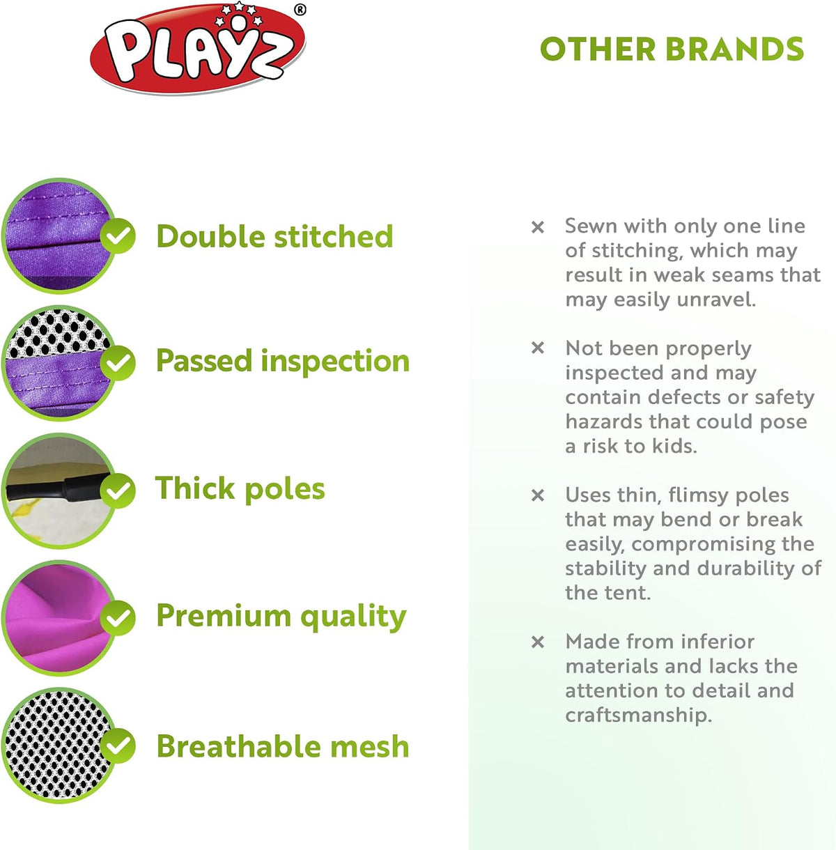 Playz Tienda de campaña desplegable de 5 piezas para niños, túnel d...