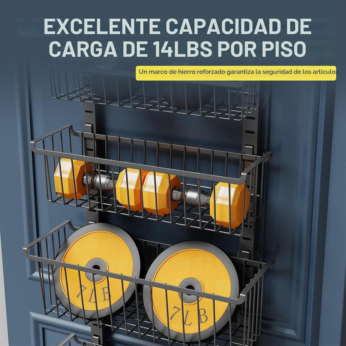 Organizador de despensa sobre la puerta, organizador de 8 niveles s...