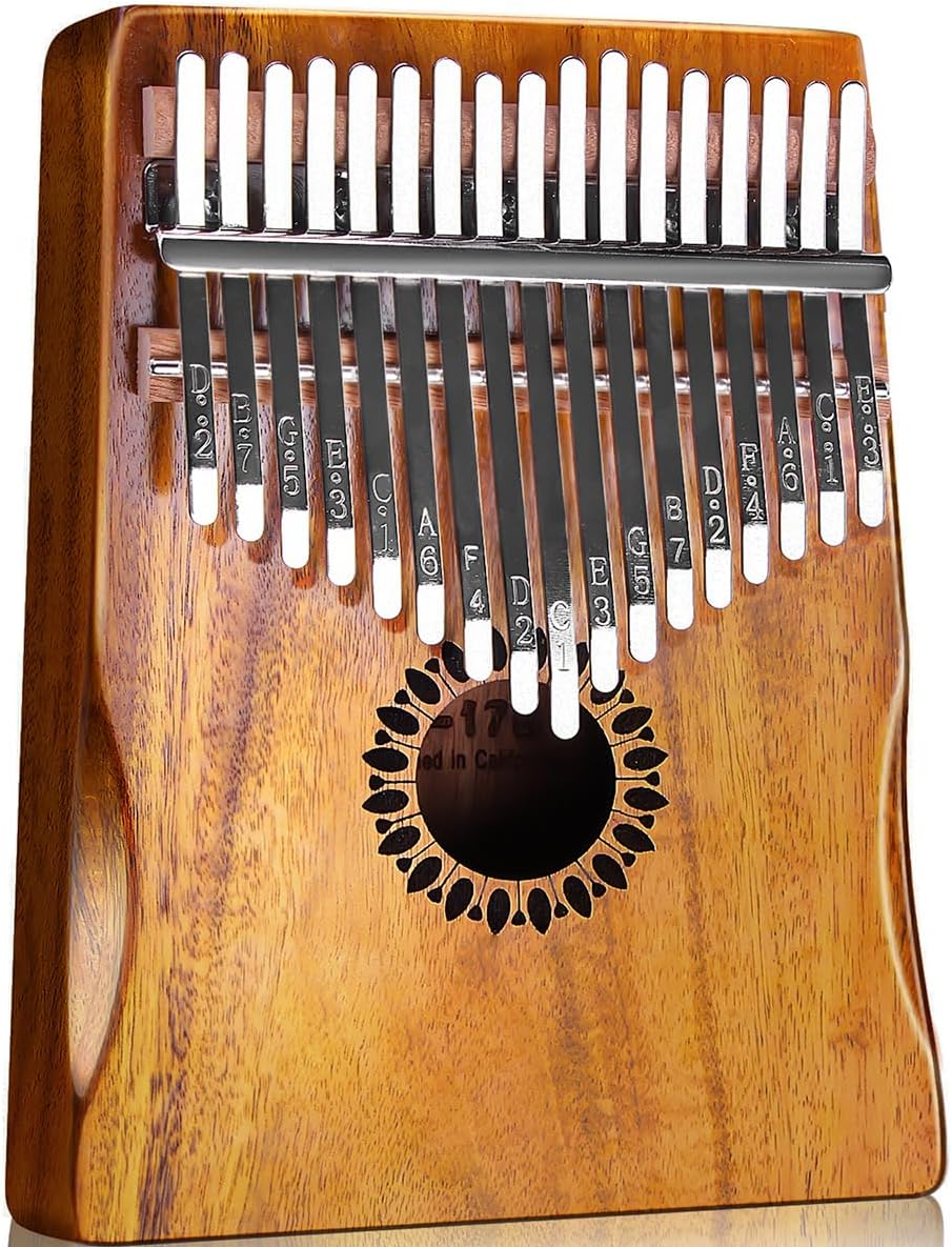 Newlam Kalimba - Piano de pulgar de 17 teclas, piano portátil de de...