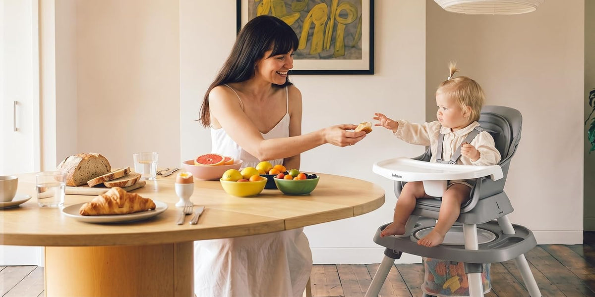 INFANS Silla alta 9 en 1, silla alta convertible para bebés y niños...
