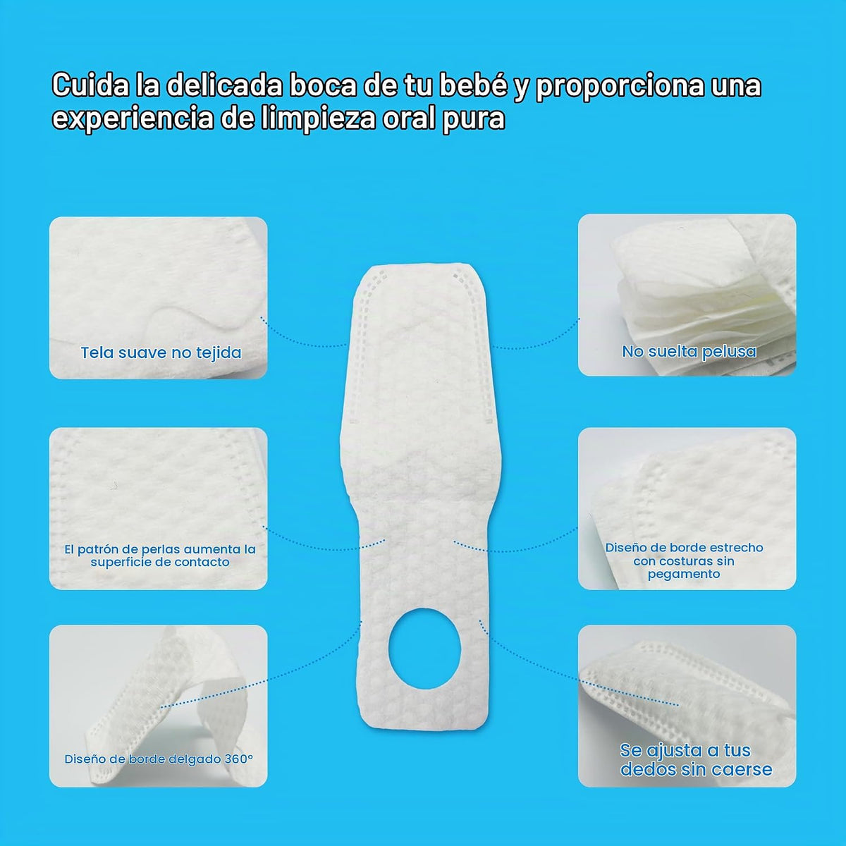 BabyPearl Limpiador de Lengua para Bebé Cepillo de Dientes de Dedo...