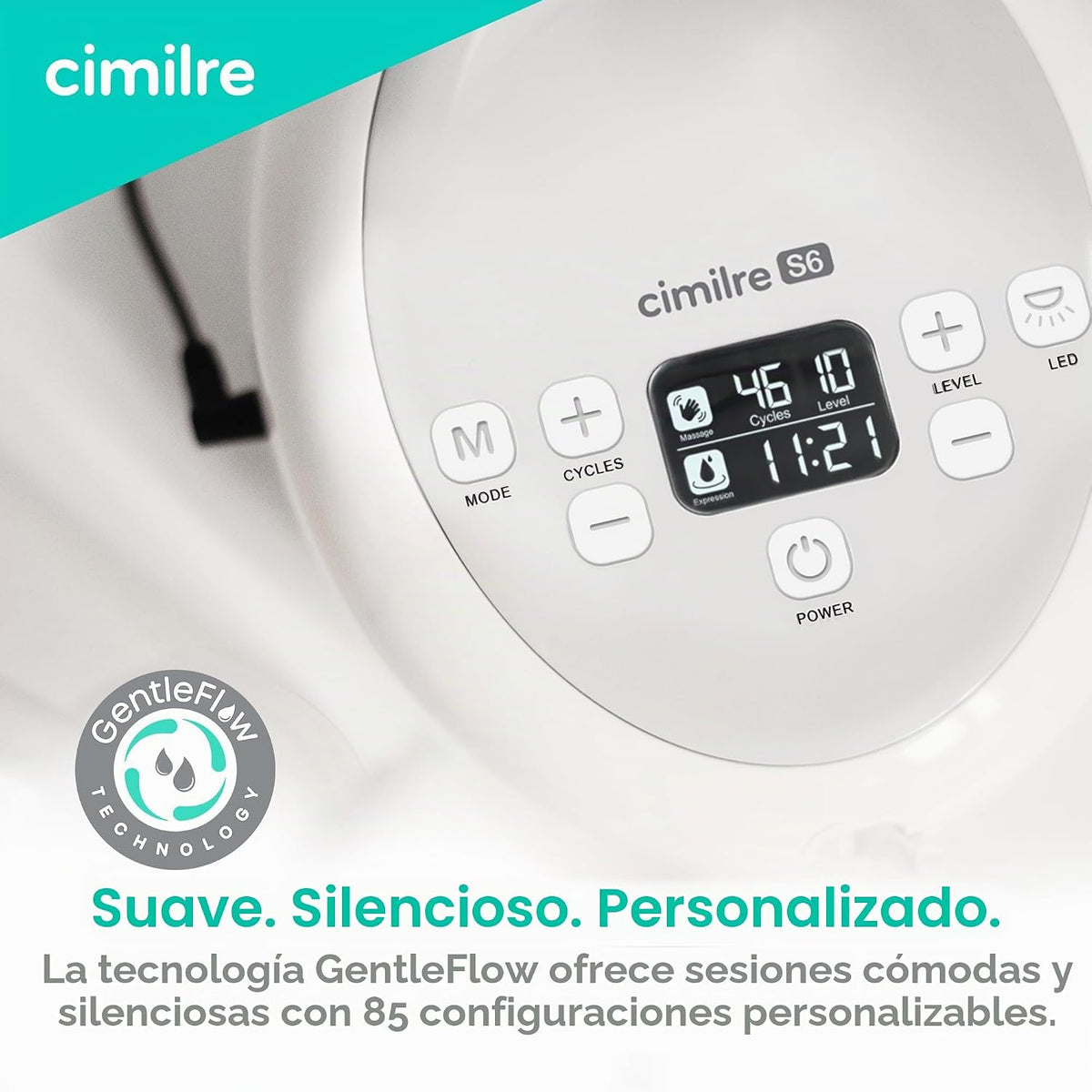 Cimilre Extractor de leche eléctrico doble ajustable S6 | Velocidad...