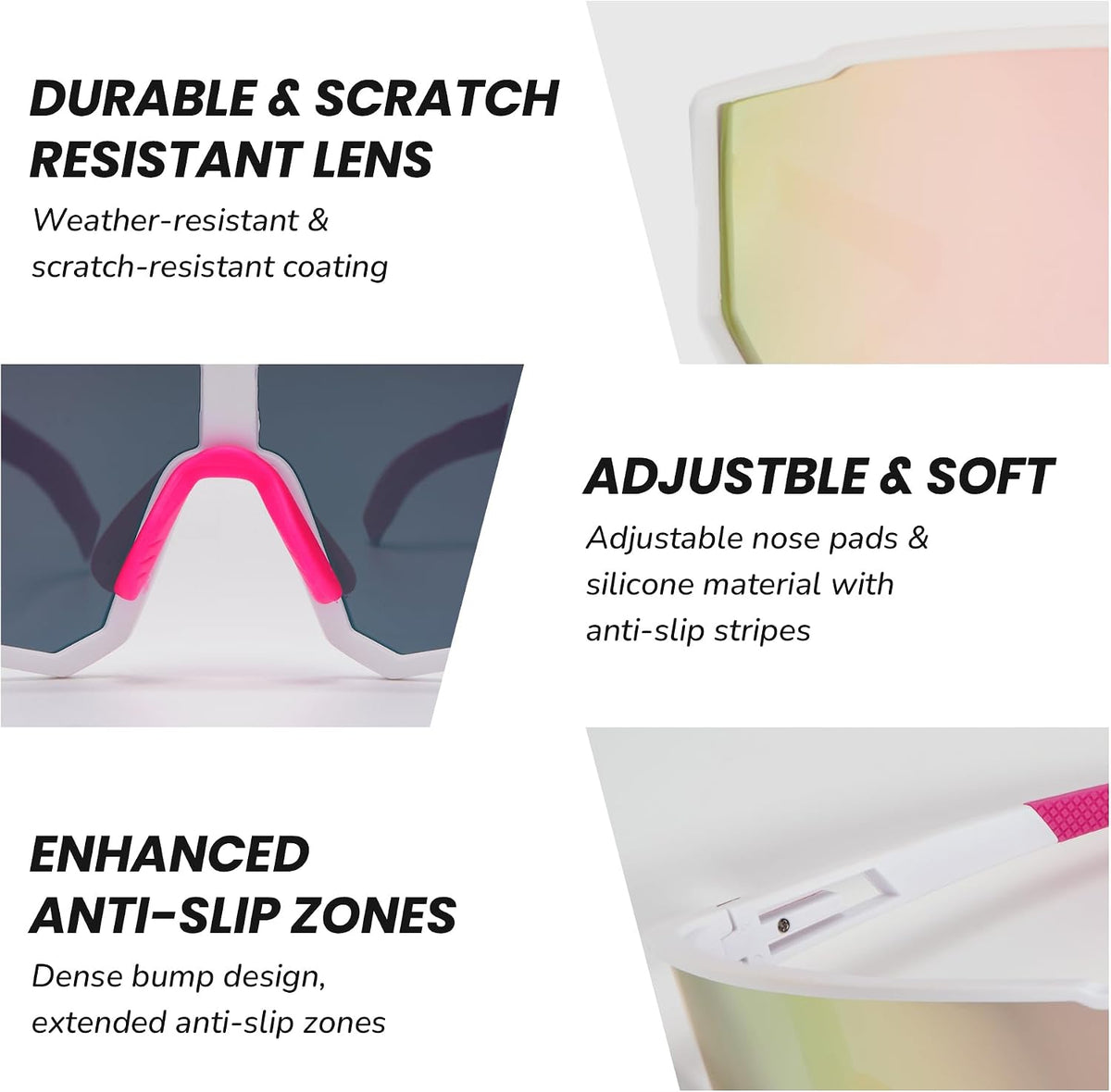 Gafas de sol polarizadas para correr para hombres y mujeres, UV400...