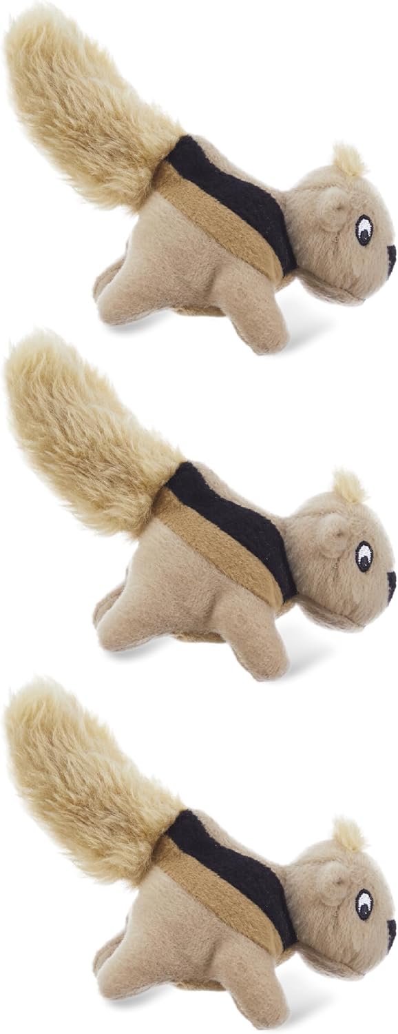 Outward Hound Squeakin' Squirrels - Juguetes de peluche de repu...