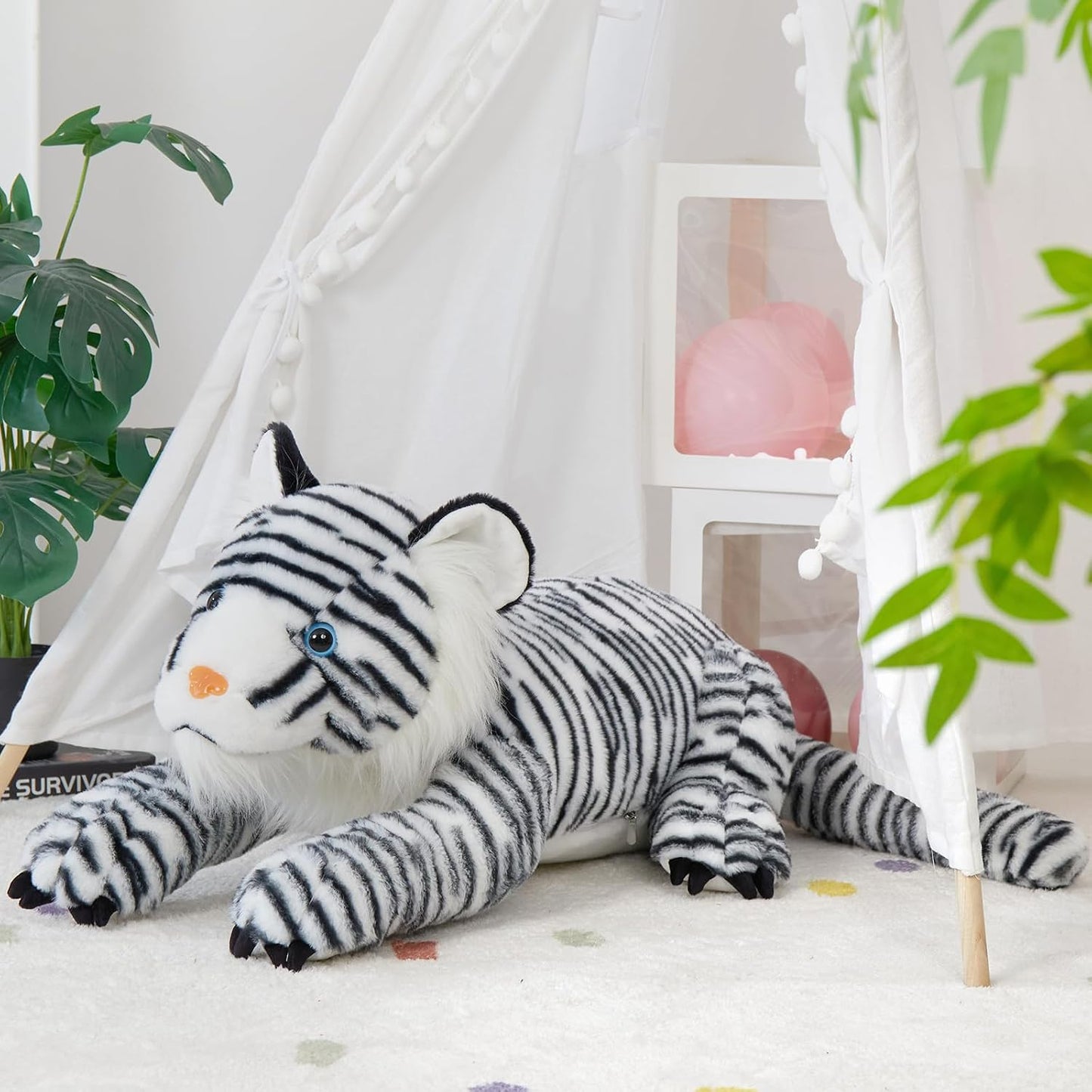 MaoGoLan Animal de peluche gigante de tigre blanco \u2013 Juguete d...