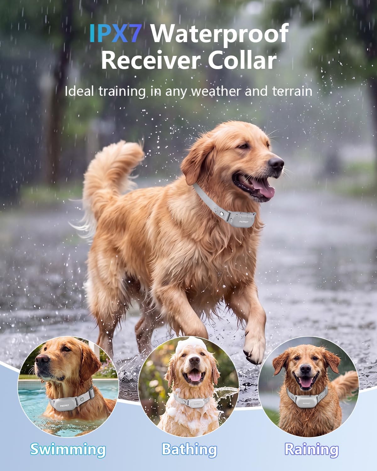 PATPET Collar de entrenamiento para perros con control remoto - Col...
