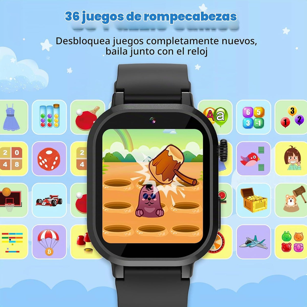 Wiszodet Reloj inteligente impermeable para niños, regalo para niño...