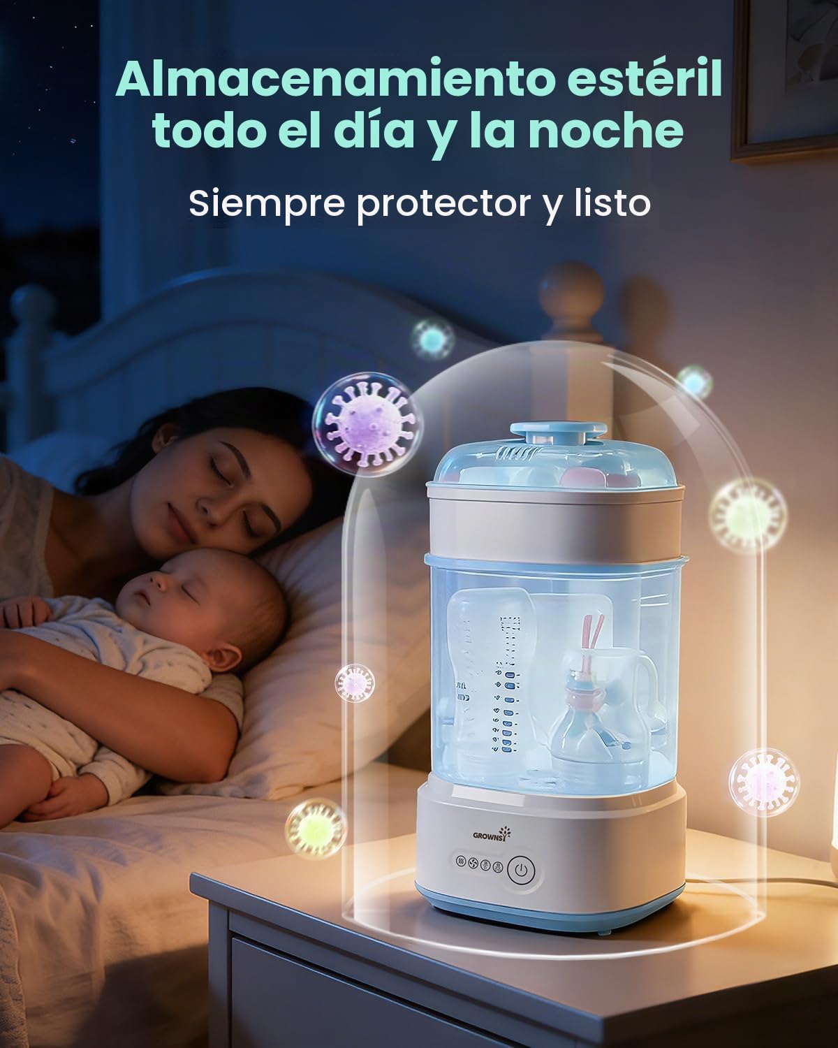 Esterilizador y Secador de Biberones, Esterilizador Eléctrico Compa...