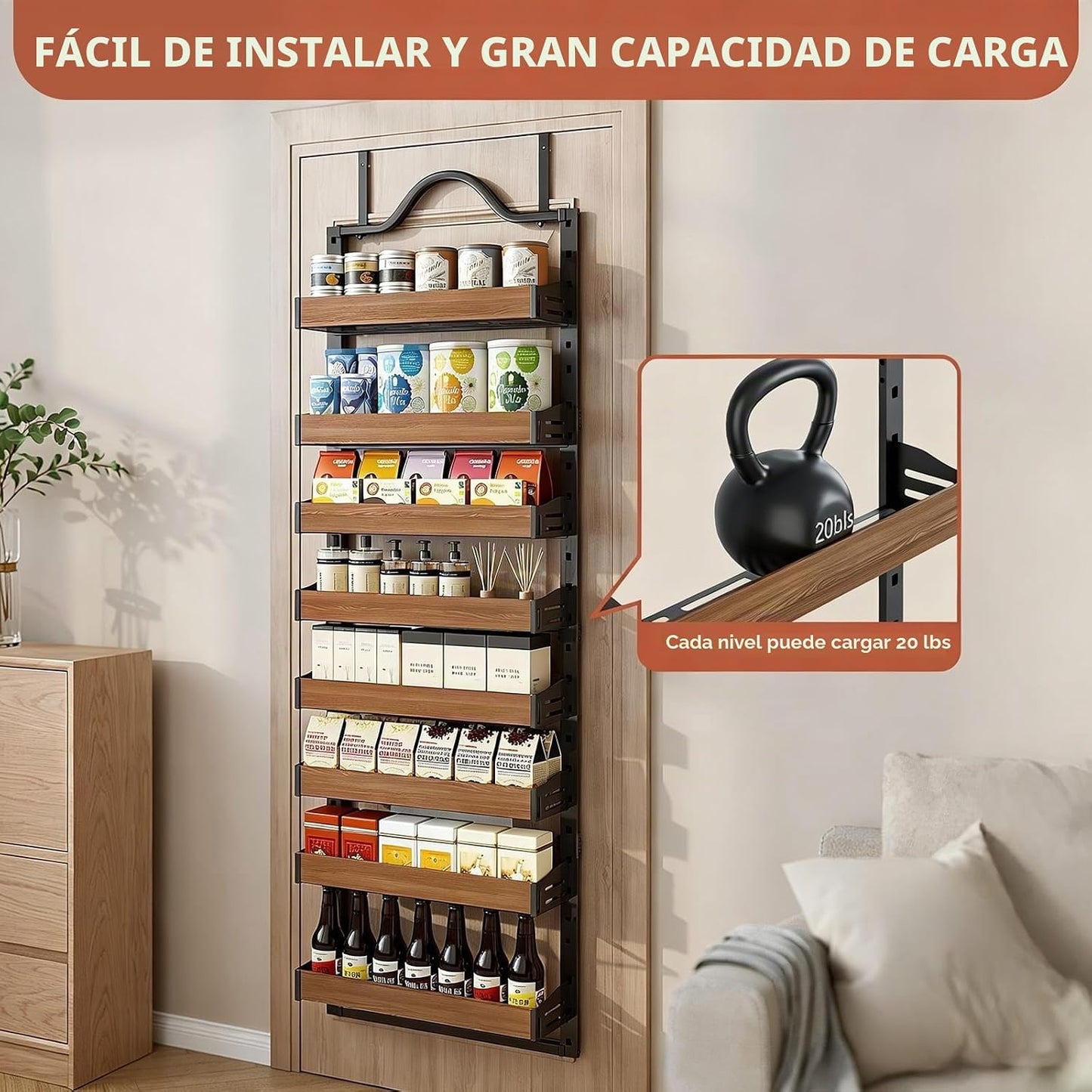 Freexployer Organizador de especias de 8 niveles para montar en la...