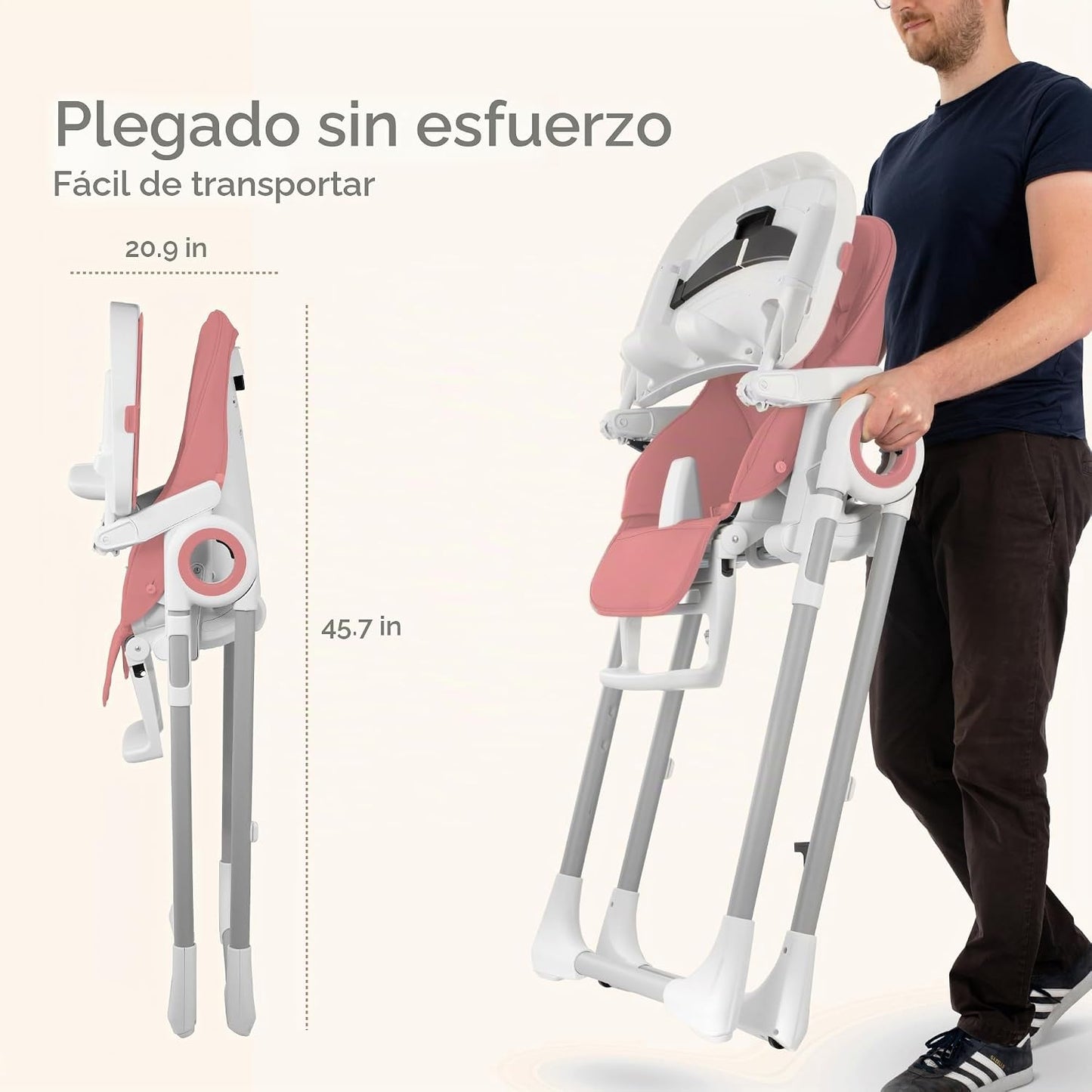 Silla Alta para Bebé Sweety Fox Ajustable a 7 Alturas Diferentes -...
