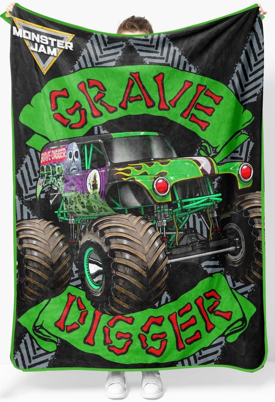 Manta de felpa Monster Jam de Sunny Side Up \u2013 Mide 46 x 60 pul...