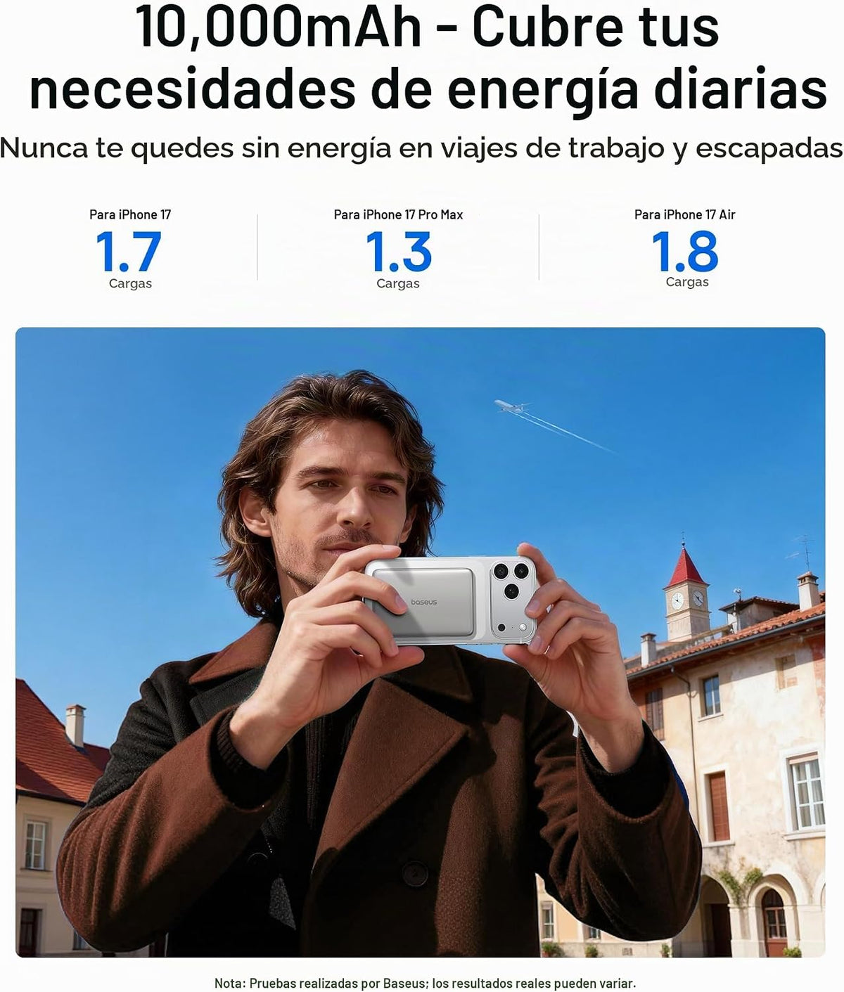 Baseus Picogo Power Bank, cargador portátil MagSafe ultra delgado d...