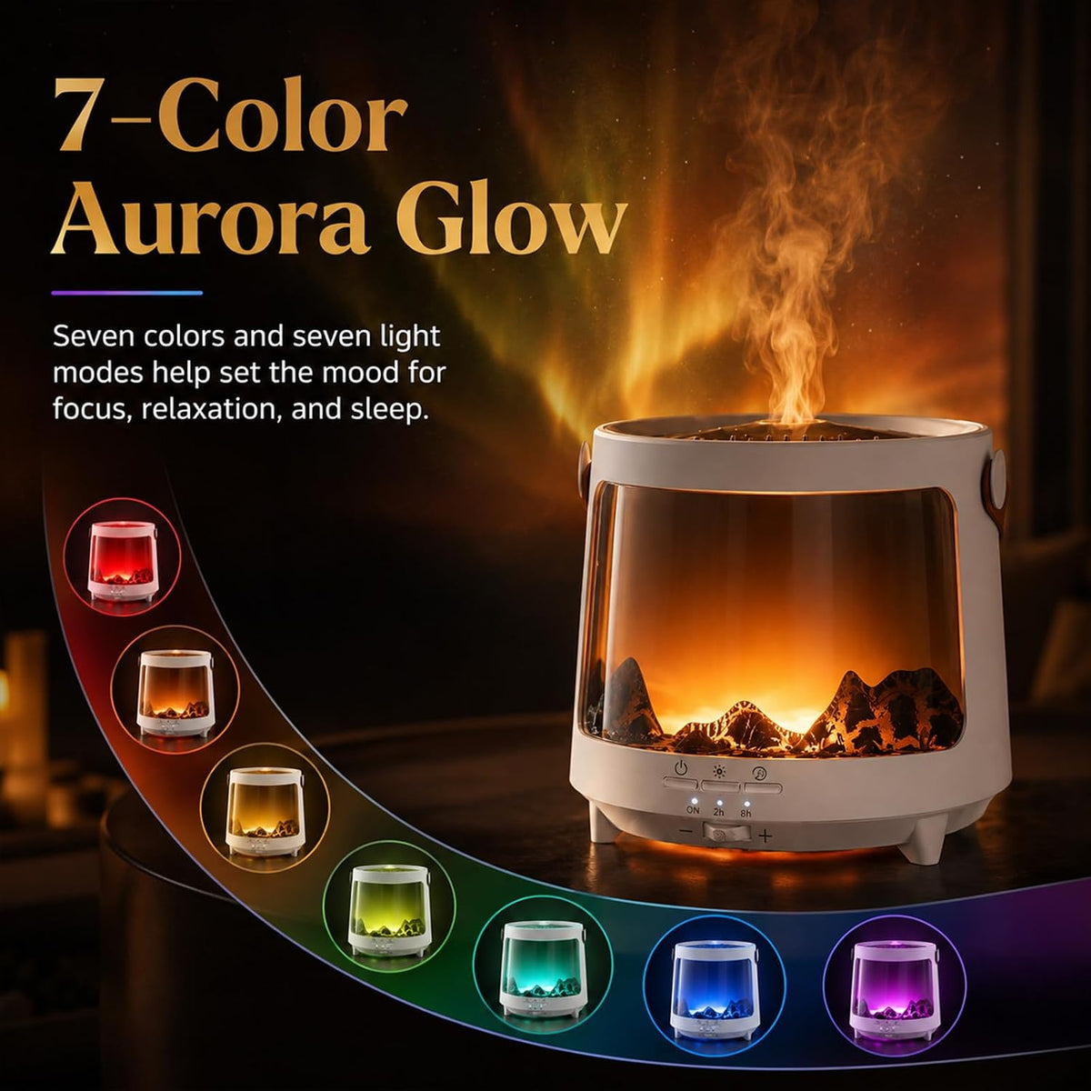 Medusa Aroma Difusor Auto-Off Cool Mist Humidificador para el hogar...