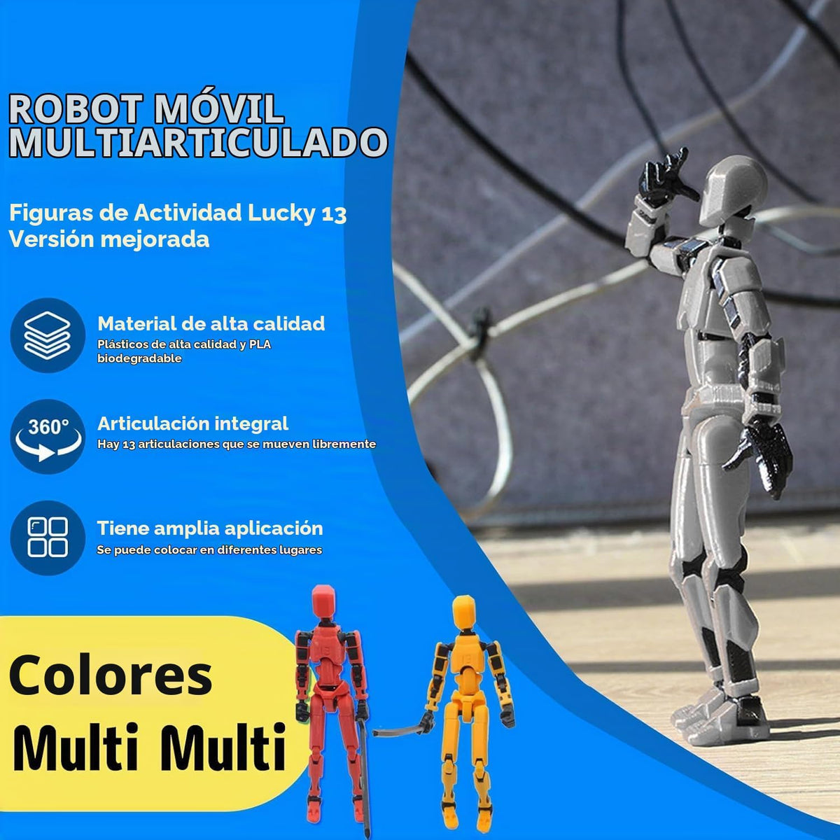 MerryXD T13 Figura de acción 3D, muñeco terminado de montaje Nova T...