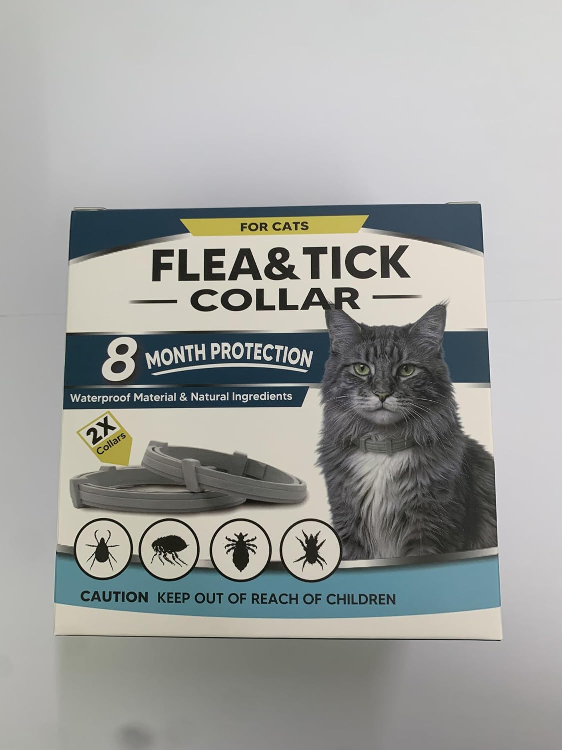 JHOBVEX Collar antipulgas y garrapatas para gatos, collar antipulga...