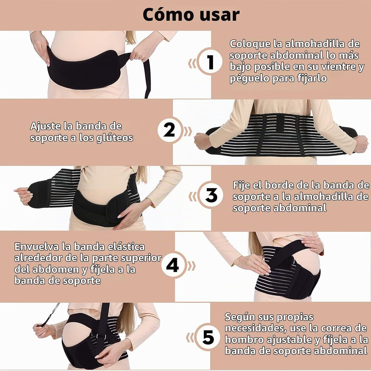 Evolway Bandas para el Vientre para Mujeres Embarazadas - Cinturón...