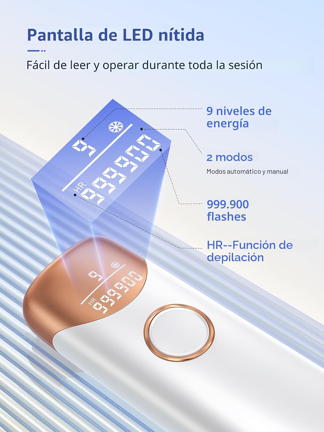 Ubroo Laser Hair Removal Reducción del vello en 2 sesiones (Oro) |...