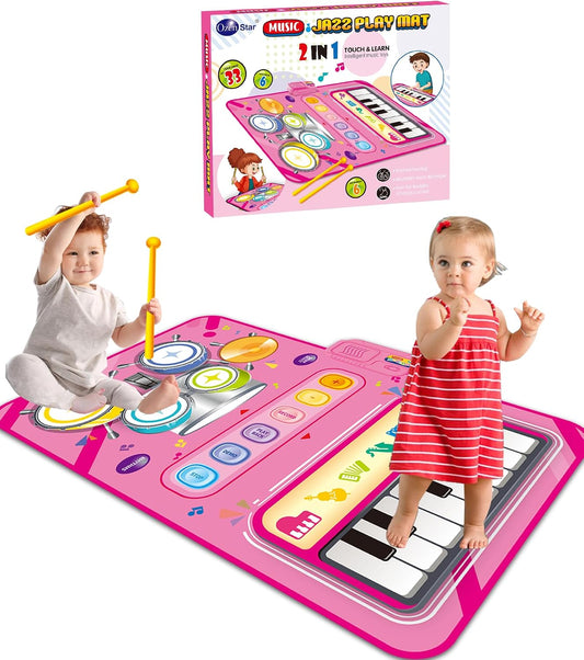 DQMOON Juguetes para regalos de niña de 1 año, tapete musical para...