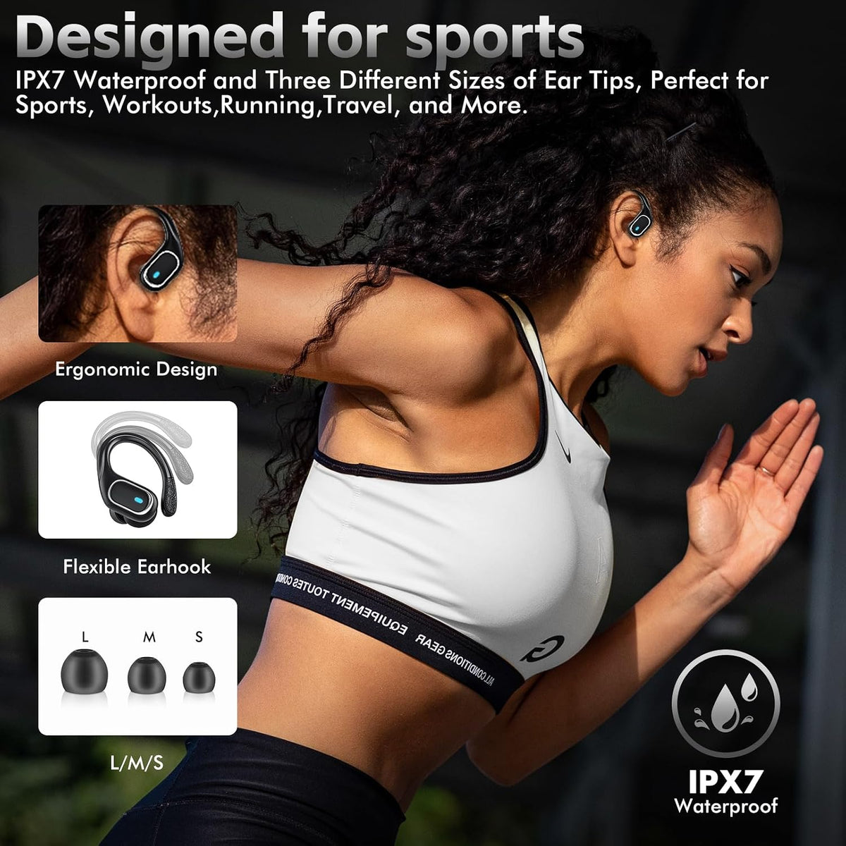 HAOYUYAN Auriculares inalámbricos Bluetooth 5.3 con reproducción de...
