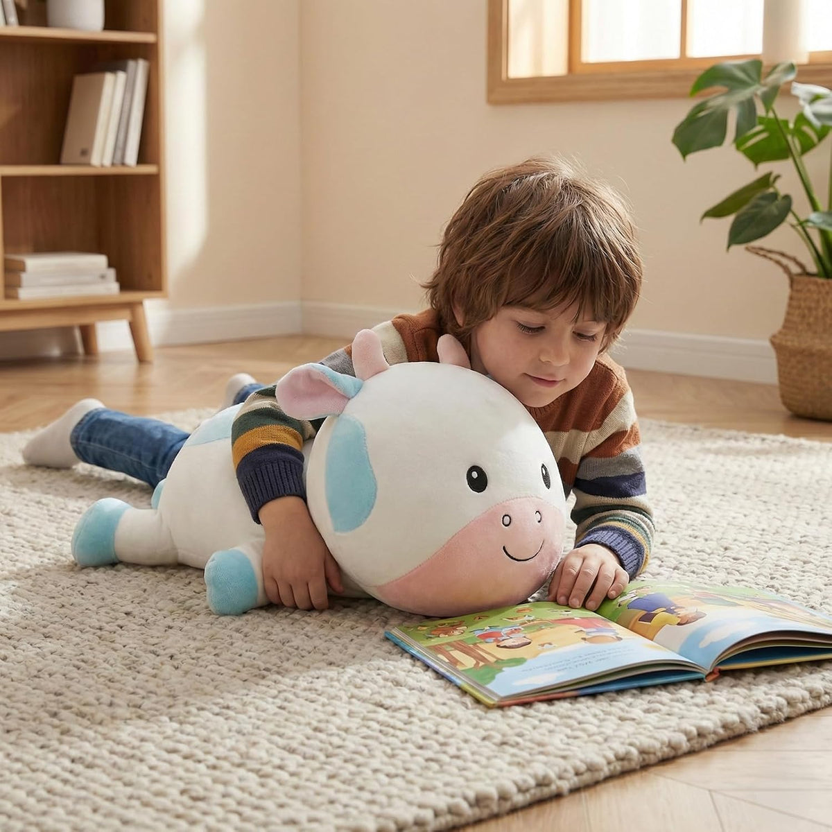 WEIGEDU - Juguete de peluche de vaca de peluche, 18.9 pulgadas | Al...