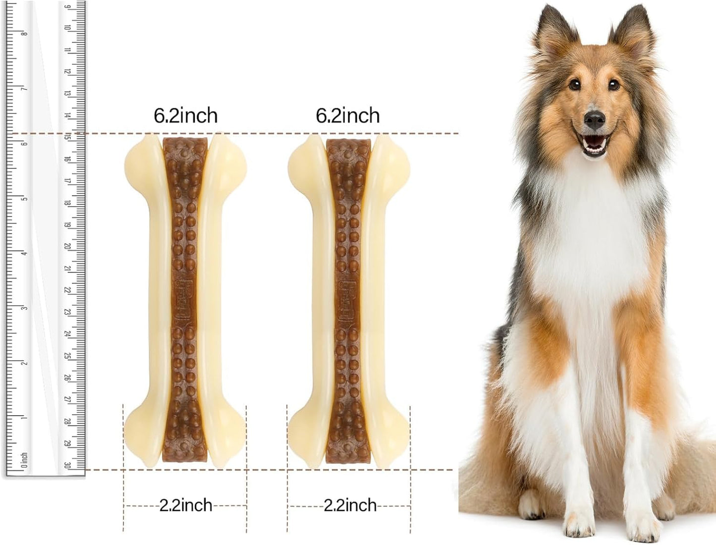 Geeyteek Juguetes masticables para perros para masticadores agresiv...