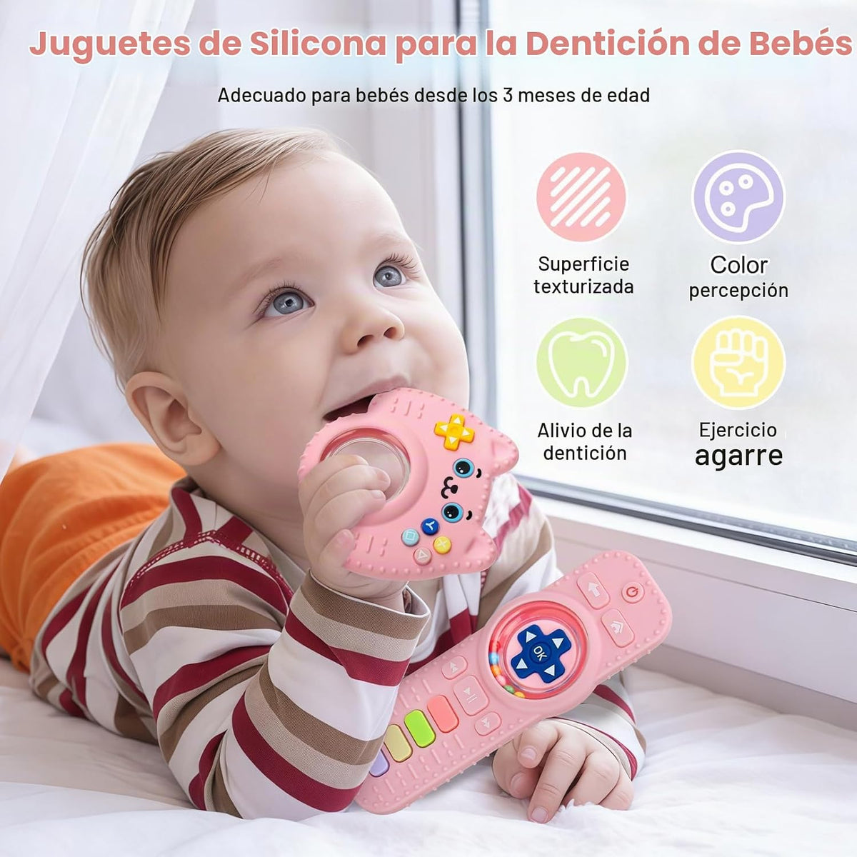 Suhunide Baby Rattles - Juguetes de dentición para bebés de 3 a 6 m...