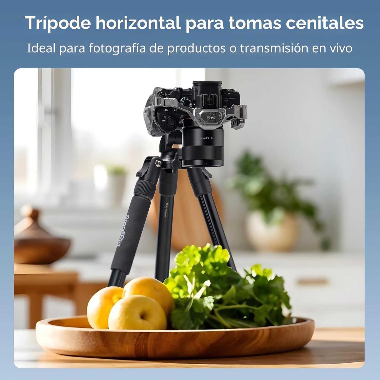 SmallRig Trípode de arriba horizontal de 64.5"\/164cm para iPho...