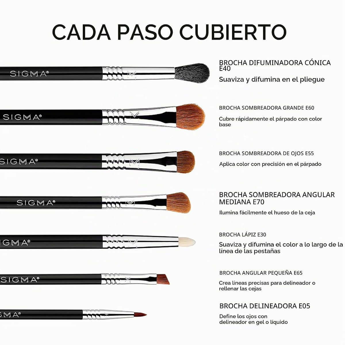 Sigma Beauty Juego de brochas esenciales de maquillaje \u2013 Juego...