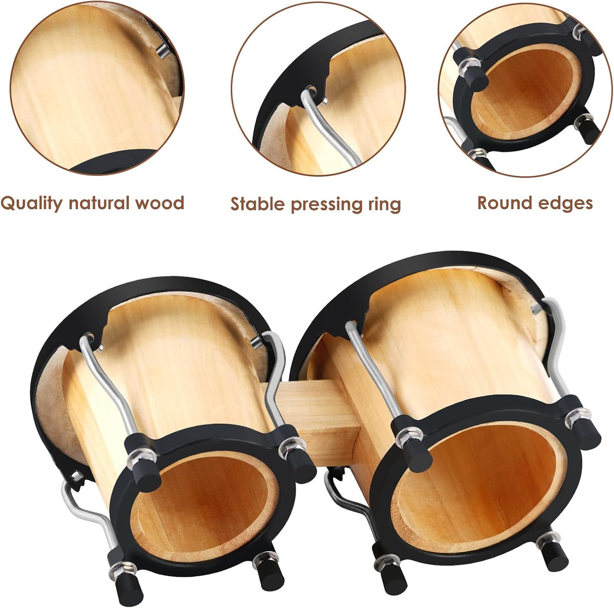 EastRock Bongo - Juego de tambor de 4 y 5 pulgadas para adultos, pr...