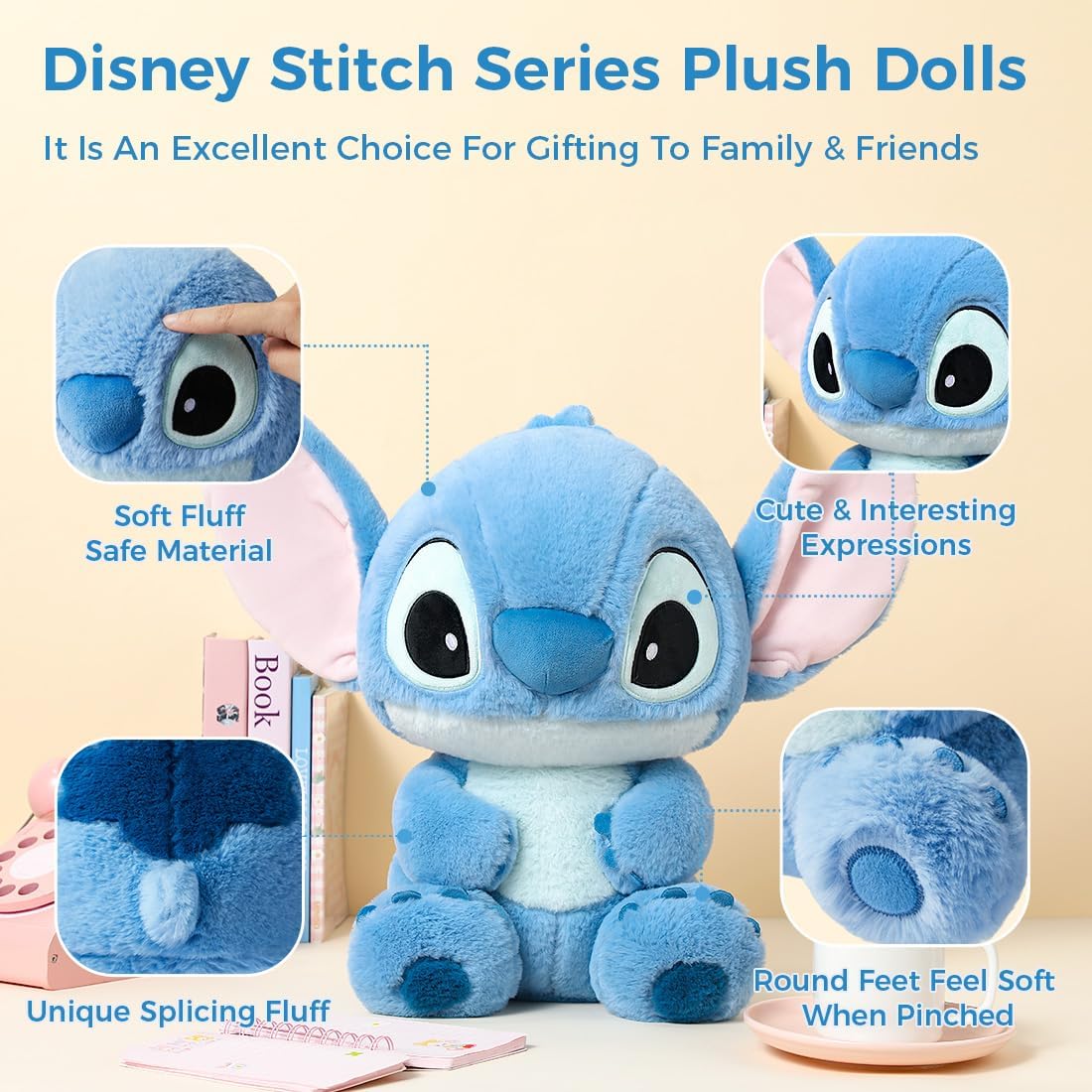 MINISO Disney Lilo &amp; Stitch Collection - Juguete de Peluche Sti...