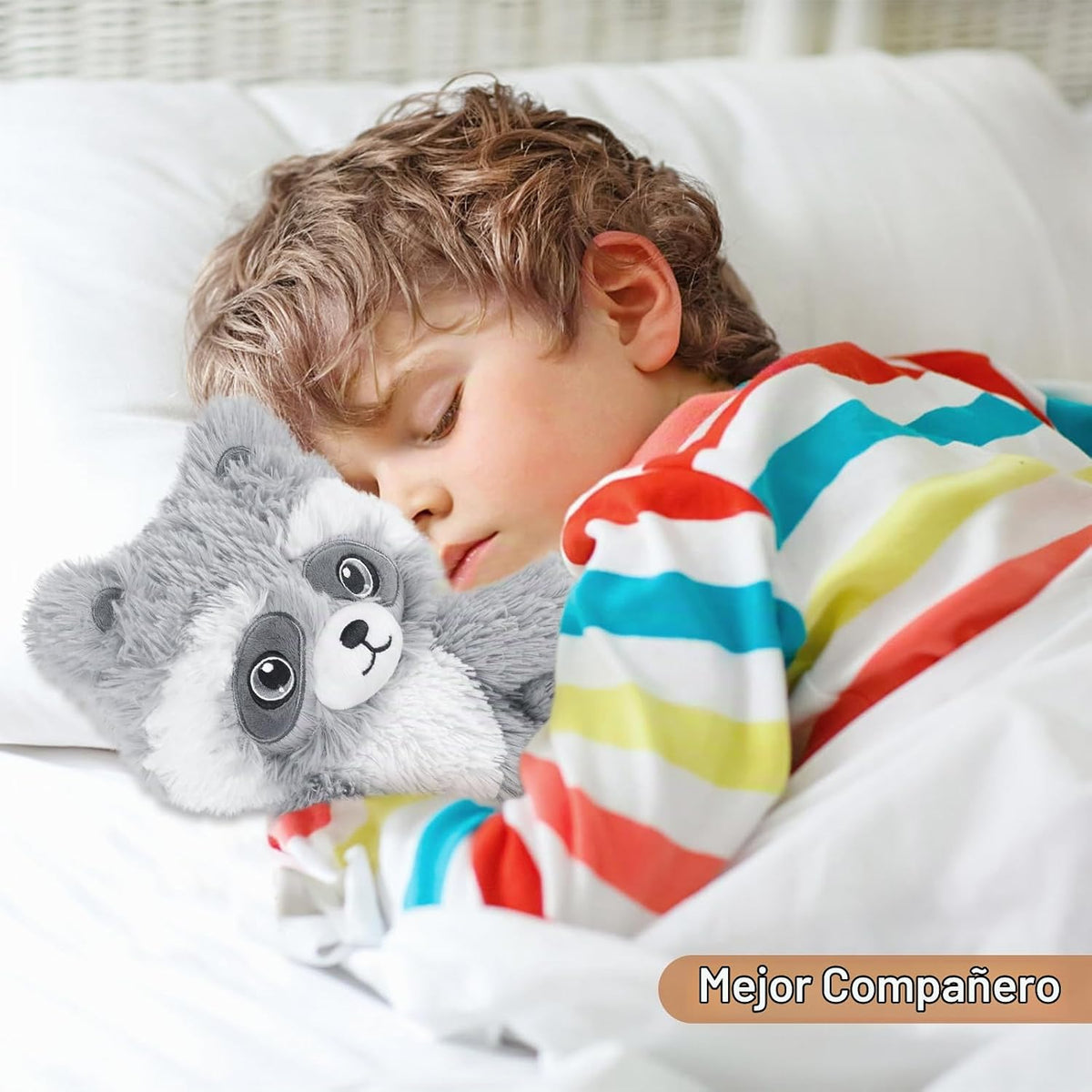 SuzziPals - Peluche de mapache calentable y enfriable, almohadilla...